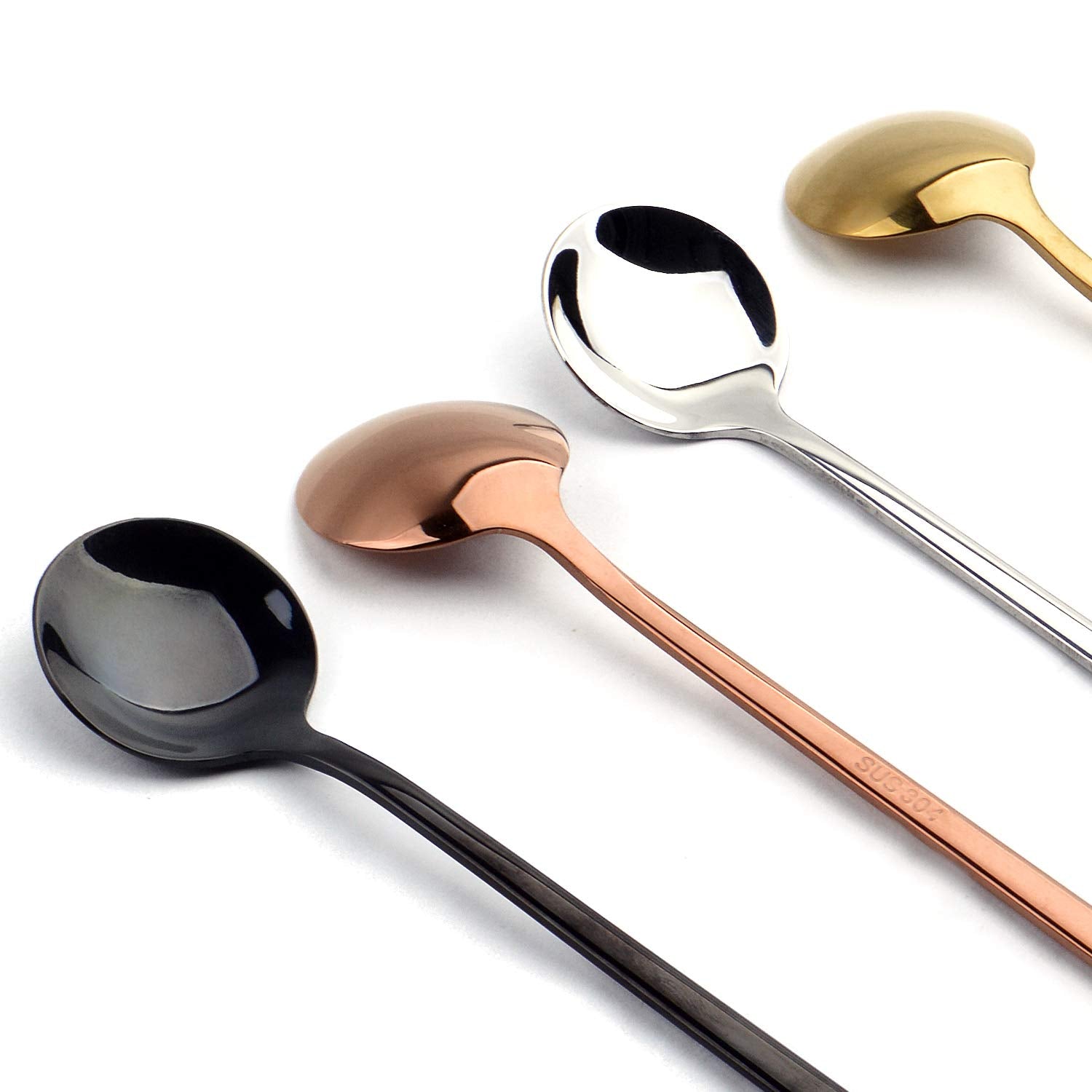 Espresso Spoons Set, 4Pcs Stainless Steel Coffee Spoons Matte Demitasse Spoon Teaspoons For Dessert, Tea, Appetizer - 5.3 Inch,