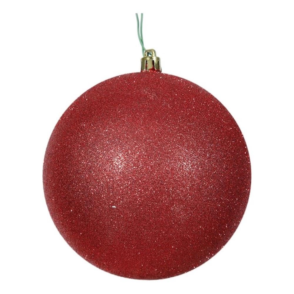 Vickerman 10 Red Glitter Ball Ornament