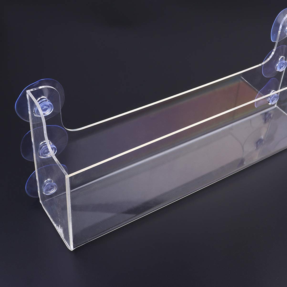 Doitool Suction Cup Refrigerator Rack Organizer, Clear Acrylic Refrigerator Storage Shelf For Refrigerator To Can Hold Spices, J