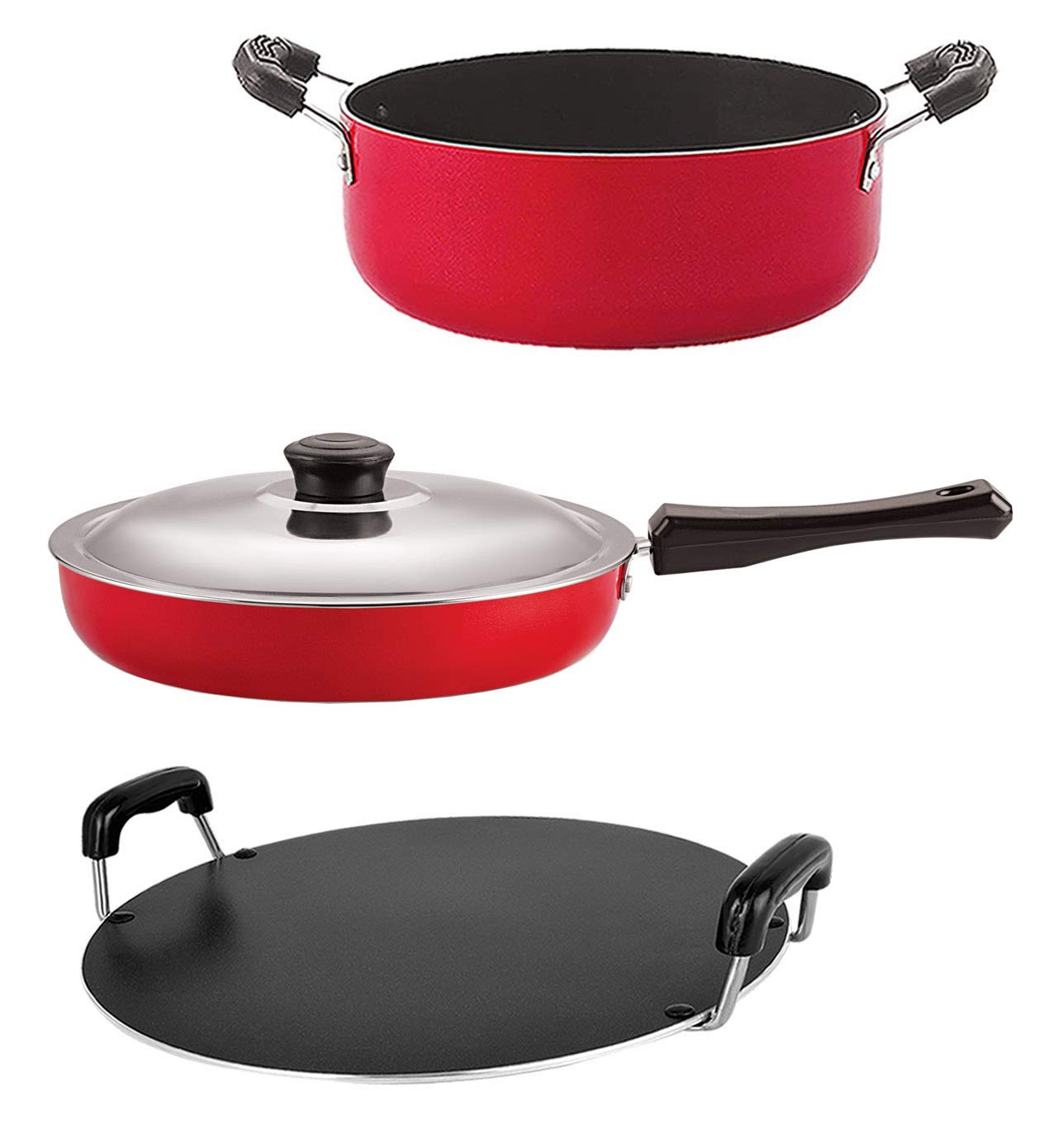 Nirlon NonStick Aluminium Cookware Gift Set Of 3 Pieces (Fp13_Rt_Cs24)