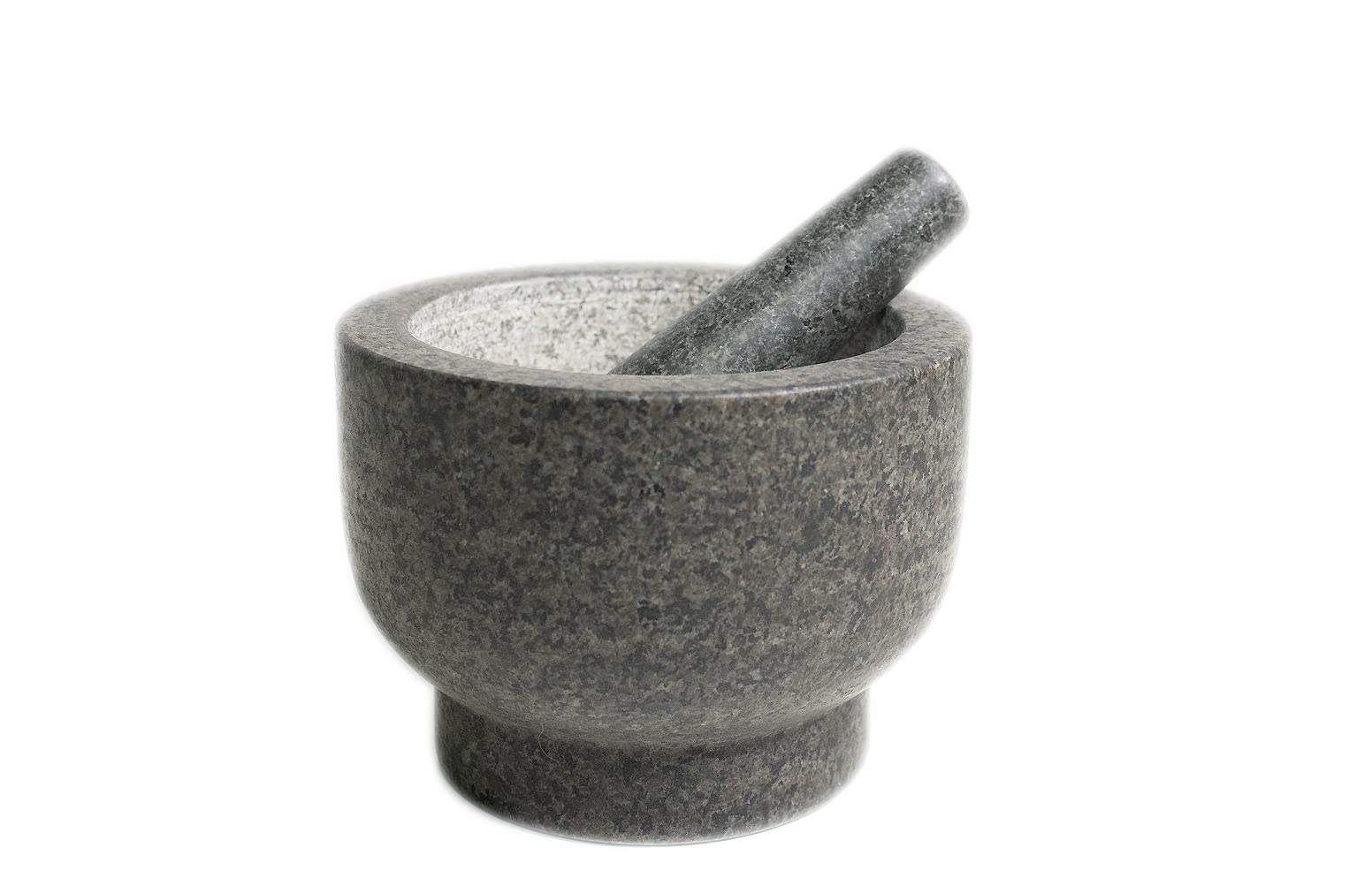 Cilio By Frieling Goliath Natural Granite Mortar And Pestle Set, Grinder For Spices And Seeds, 5 Inches Tall