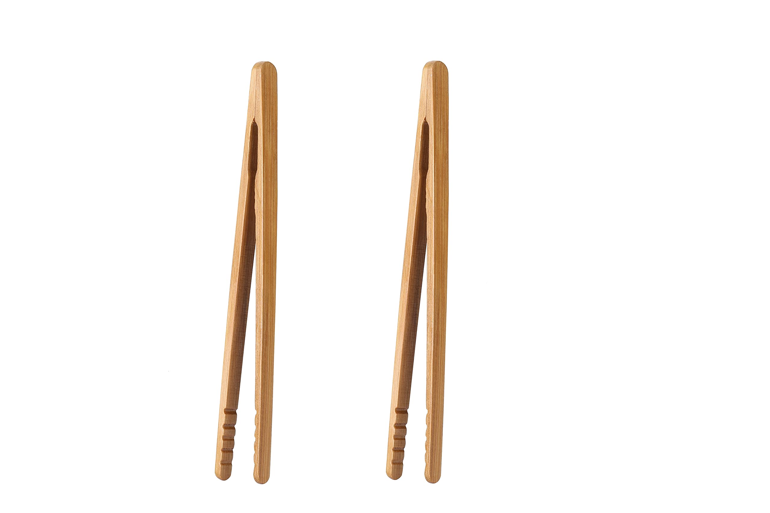 I-Mart Toaster Tongs, 7 Inches Bamboo Tongs For Cooking Toast Kitchen (2 Pcs)