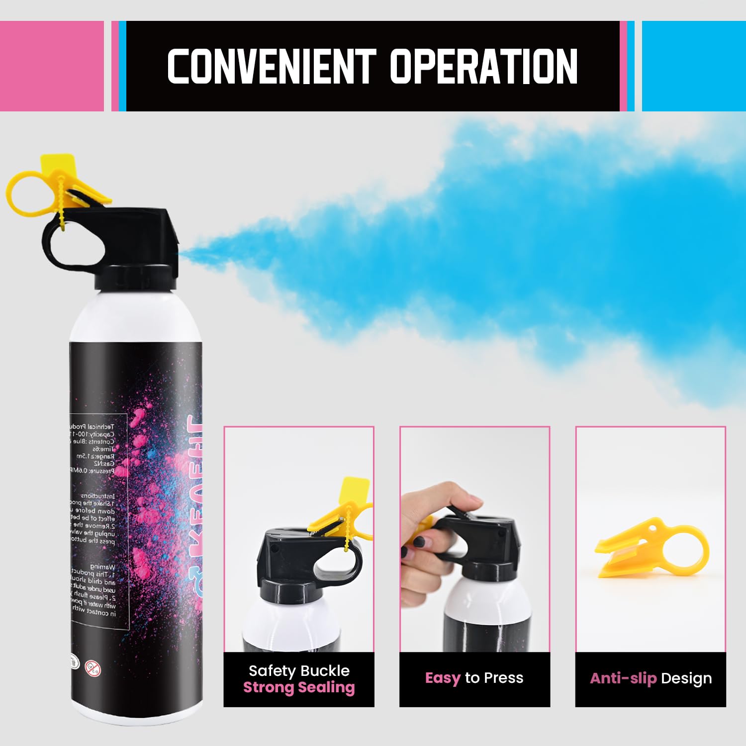 Gender Reveal Fire Extinguisher Blue Or Pink Large Gender Reveal Smoke Powder 2Pack Fire Extinguisher Baby Gender Reveal Powder