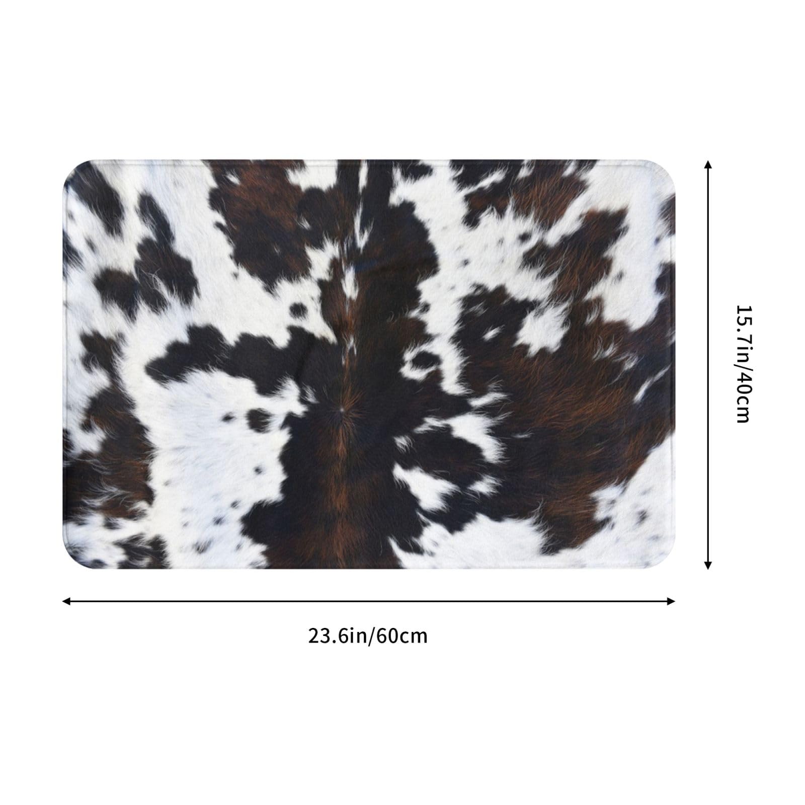 Western Cowhide Cow Print Bath Mats Bathroom Decor, Soft Absorbent Cow Cowhide Bath Rug Non-Slip Floor Rug Carpets For Kitchen B