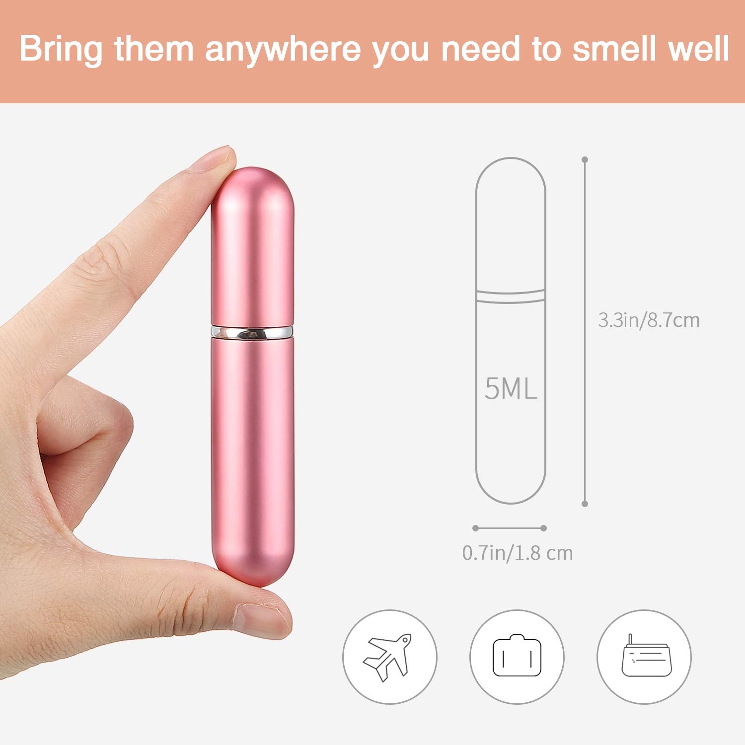 Boao 40 Pcs Refillable Perfume Atomizer Perfume Bottle Travel Bulk Portable Mini 5 Ml Spray Bottle Compatible With Dispenser Pum