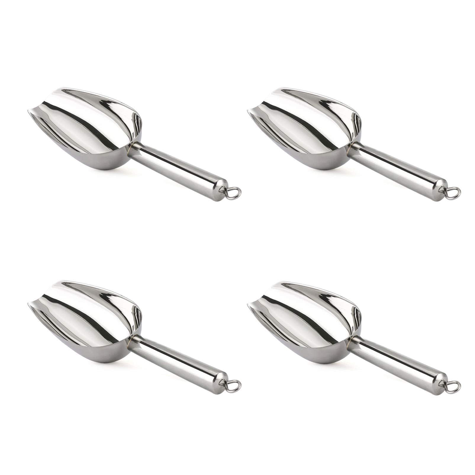 Teamfar Mini Scoop, 3Oz Stainless Steel Canister Small Ice Candy Scoop For Kitchen Dispenser Buffet Jars, Healthy & Sturdy, Mult