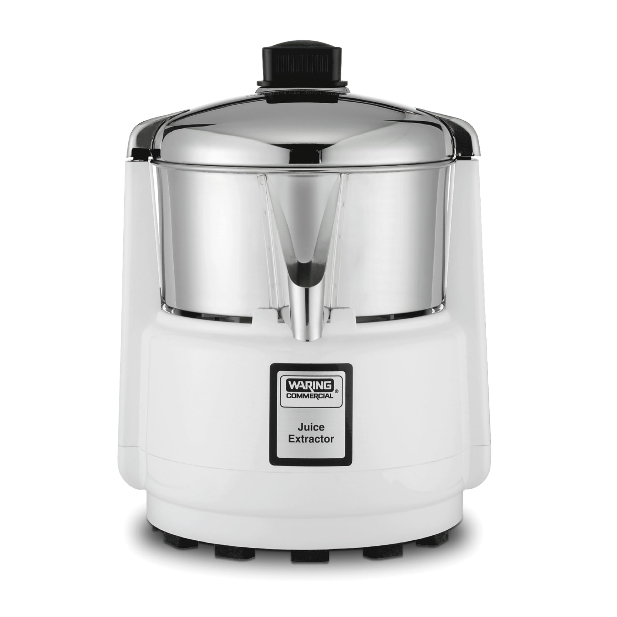 Waring Commercial Medium-Duty Juice Extractor Machine, 3600 RPM Motor, Stainless Steel Basket, Pulp-Free Juicing for Bars & Rest