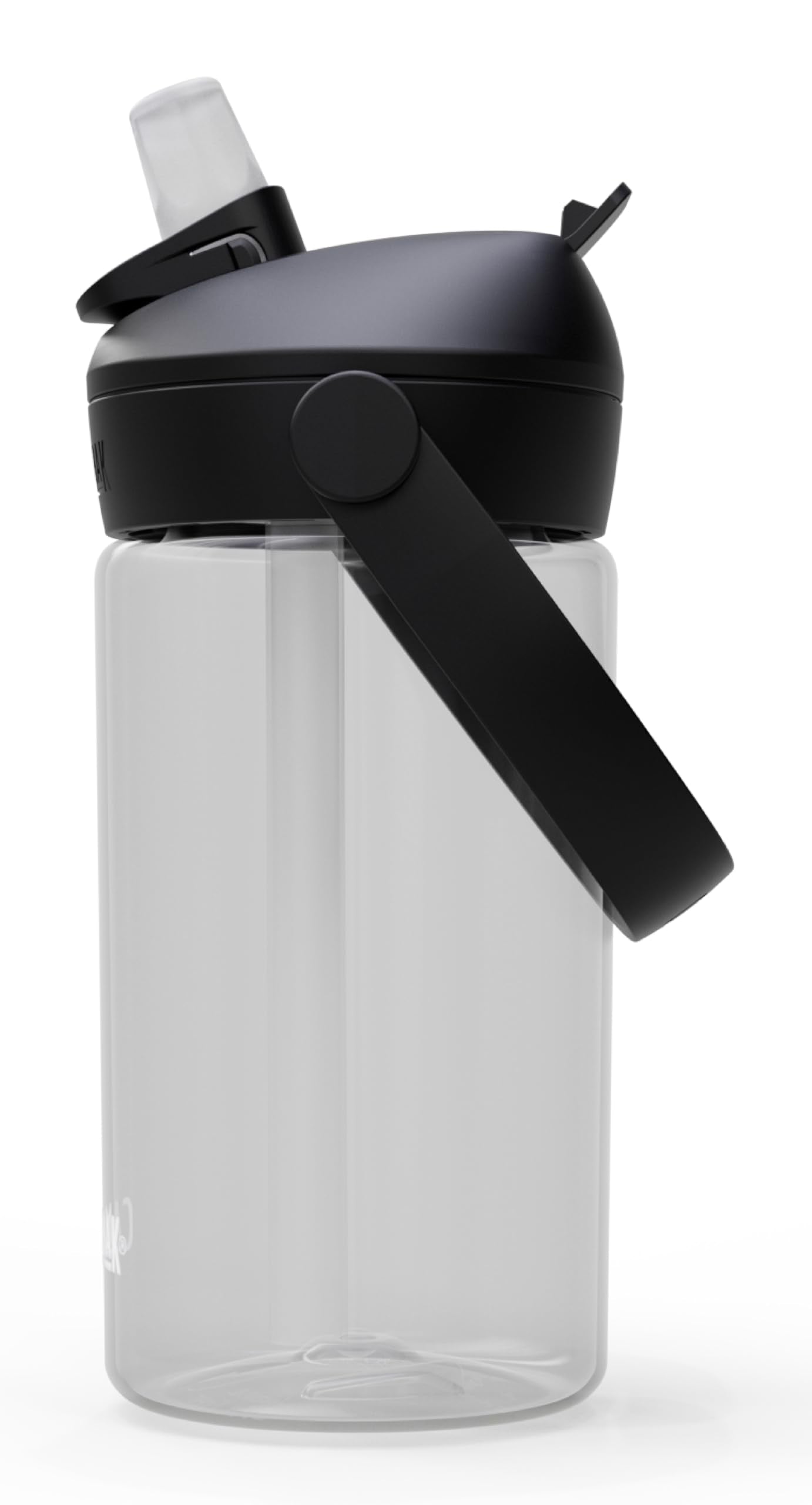 CamelBak Thrive Flip Straw Kids Bite Valve Tritan Renew Water Bottle Clear, 14oz