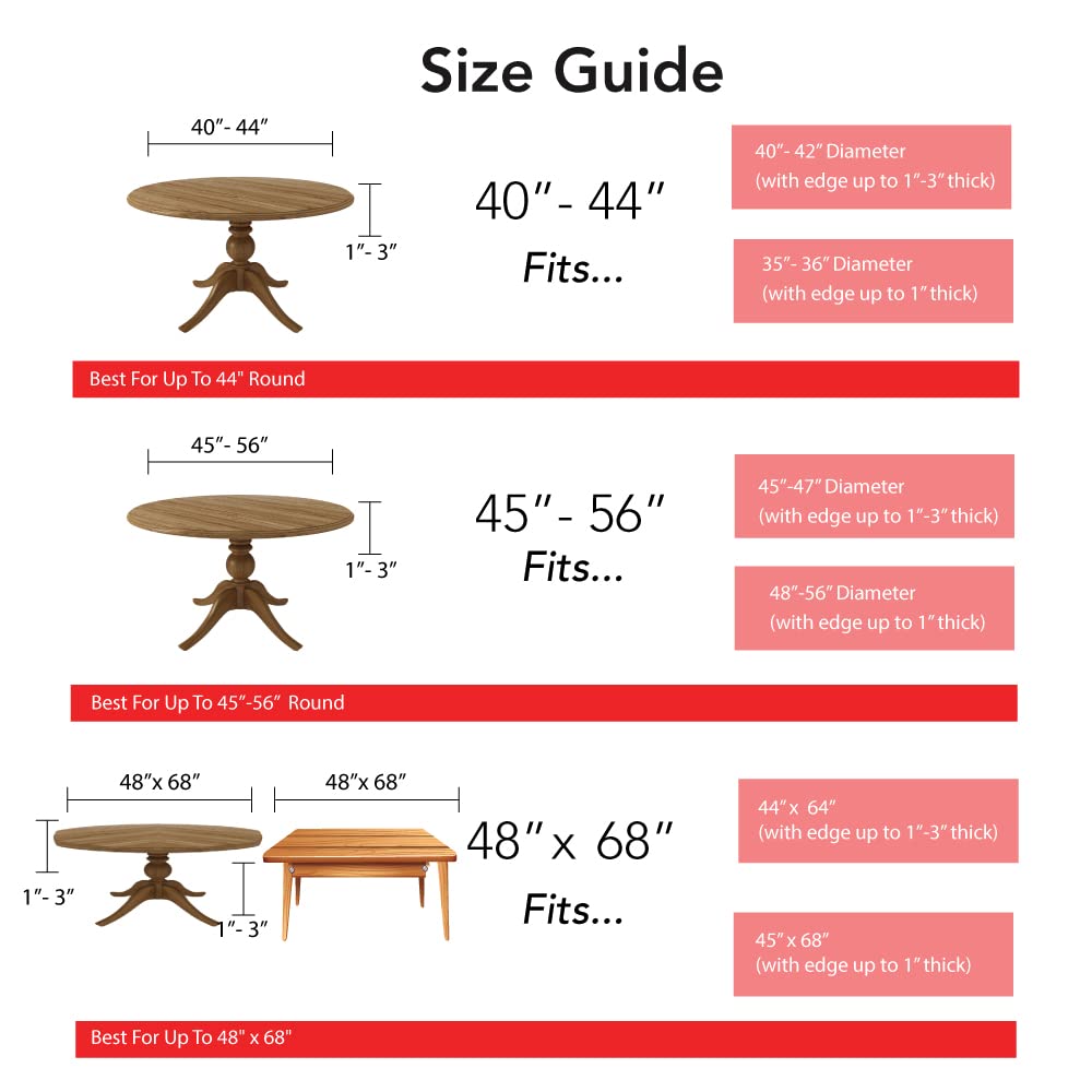 Covers For The Home Deluxe Elastic Edged Flannel Backed Vinyl Fitted Table Cover - Basketweave (Red) Pattern - Oblong/Oval - Fit