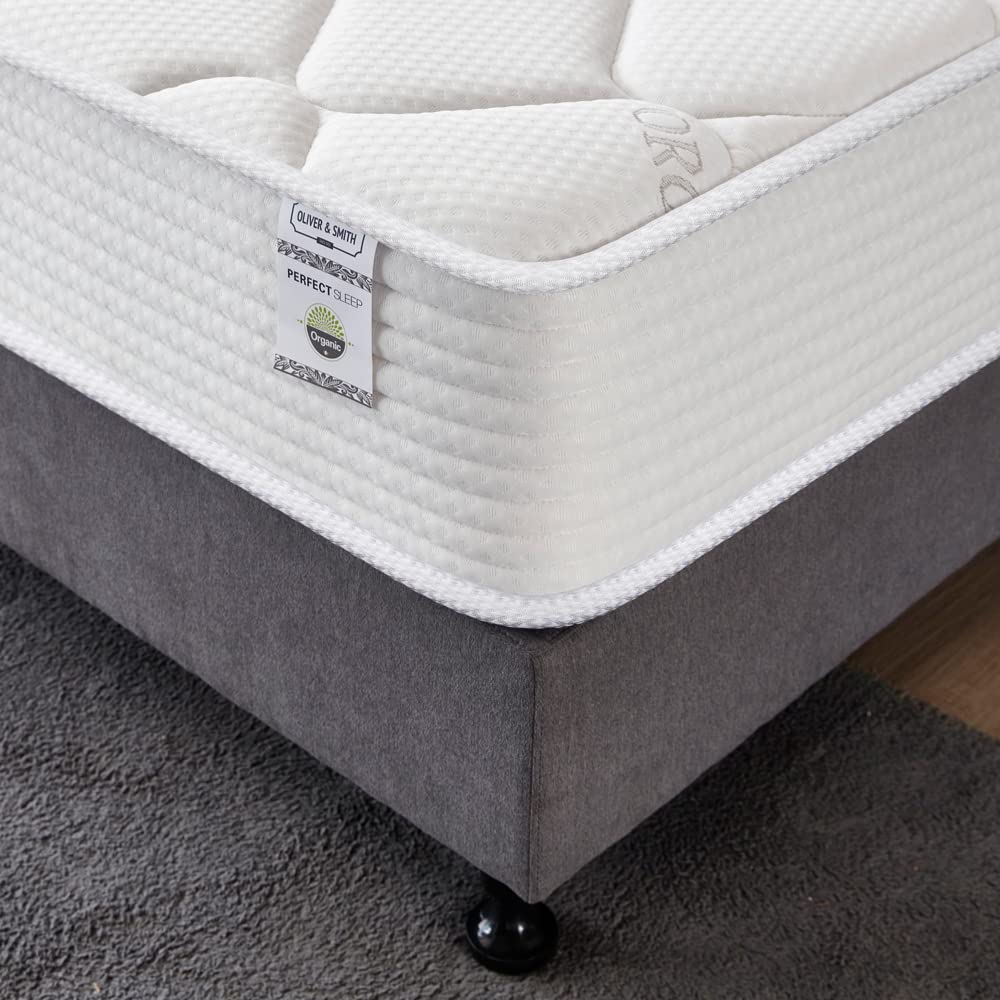 Queen Size Mattress - 10 Inch Cool Memory Foam & Spring Hybrid Mattress with Breathable Cover - Comfort Tight Top - Rolled in a Box - Oliver & Smith