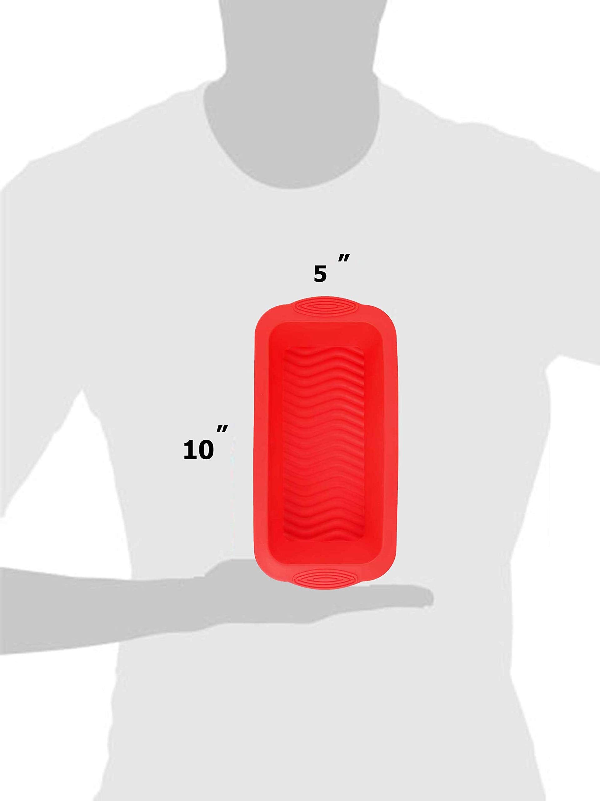 Popblossom Set Of Two Nonstick Loaf Pan For Homemade Bread Making,Soap, Fudge, Meatloaf And More (2 Pack Bread Mold)