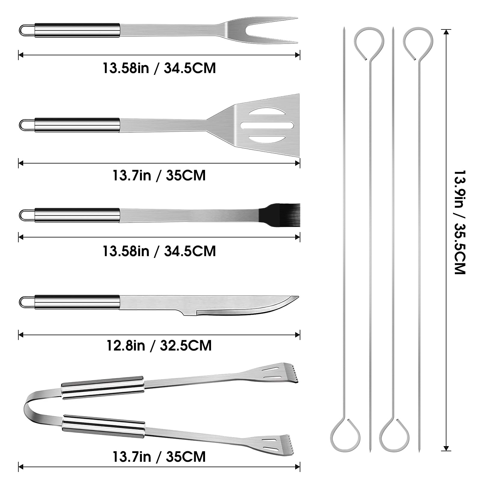 BBQ Utensil Set Stainless Steel Professional Barbecue Accessories grill Tool with Bag Easy to carry