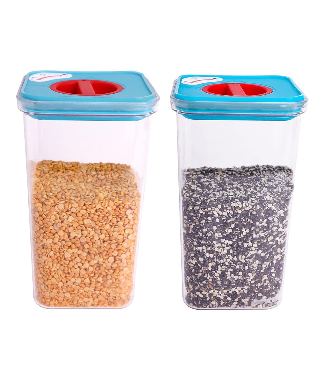 Hometales MultiPurpose Container 2300Ml Each,Blue Lid (2U)