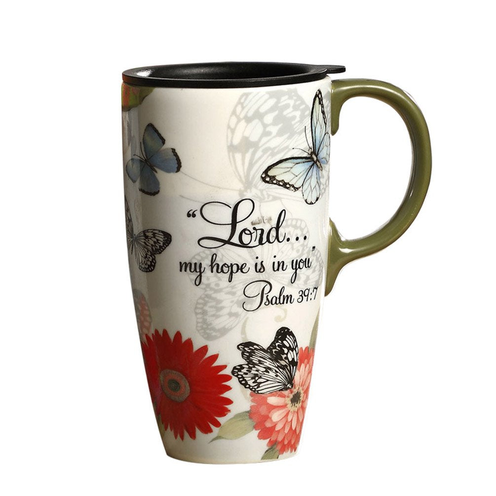 Topadorn 17 Oz. Ceramic Coffee Mug Travel Cup With Handle Sealed Lid And Color Box