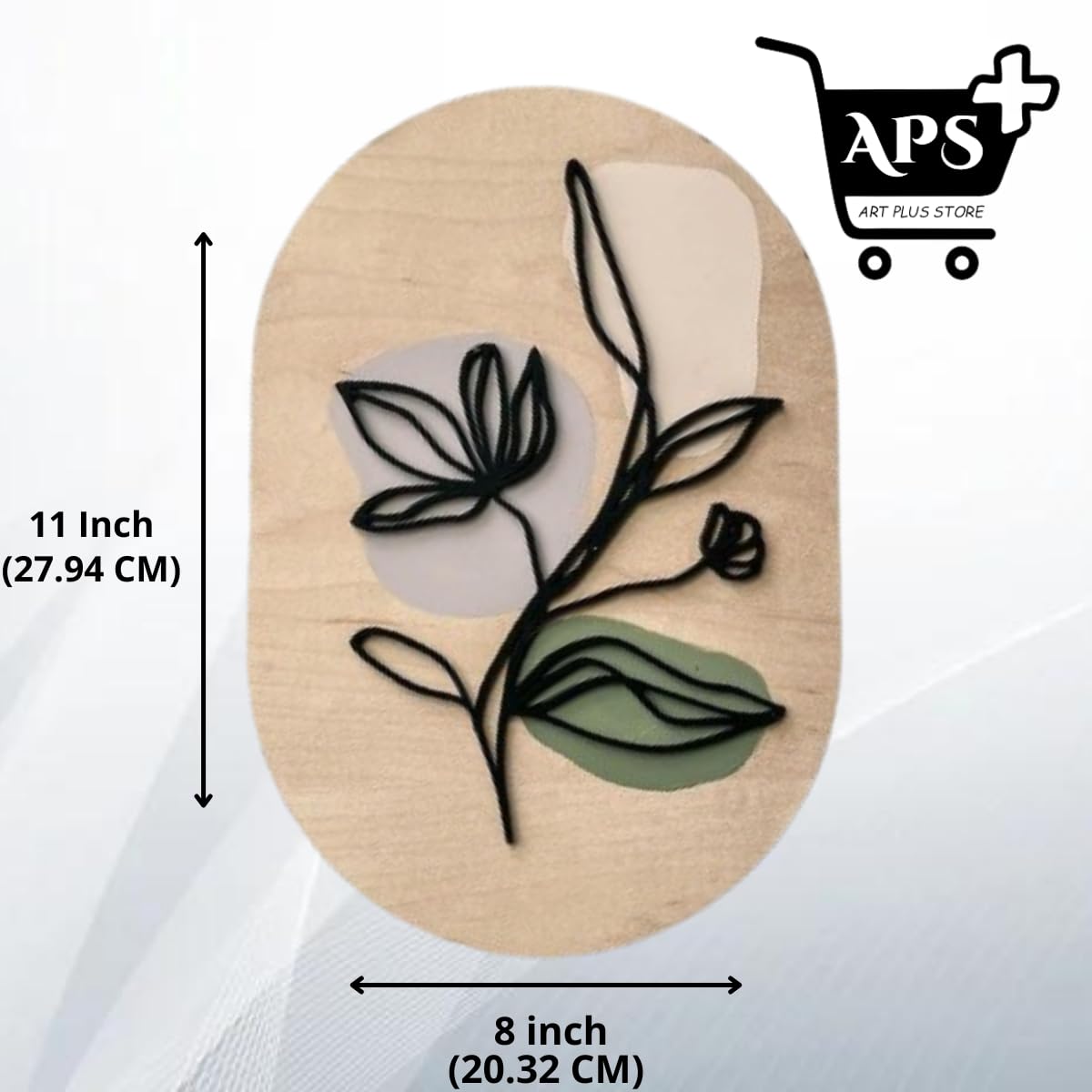 Aps Art Plus Store 3D Wooden Flower Design Wall Sculpture For Wall Decor, Wall Decorative Item For Living Room, Hall, Bedroom, K