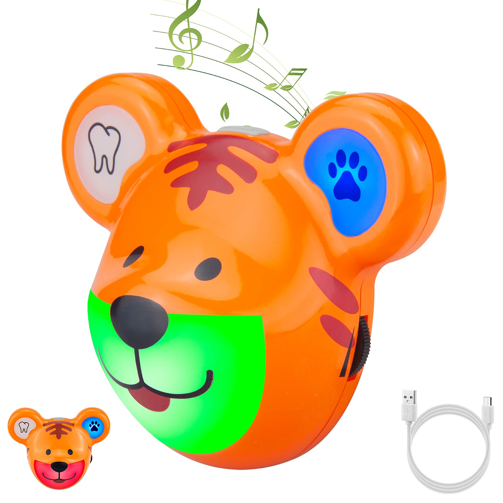 Luxsway Cute Animal Toothbrushing Timer For Kids With Musical Volume, 2 Minute Kid Timer For Teeth, 20 Seconds Wash Hand Timer F