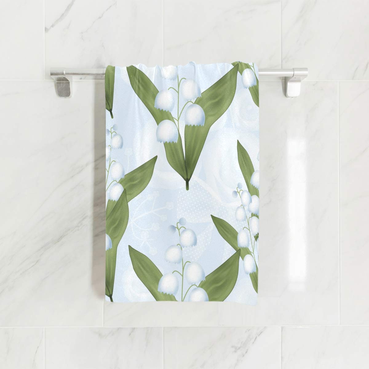 Senya Lilies Of The Valley Hand Towel Ultra Soft Luxury Towels For Bathroom 30''X15'' Multi 8