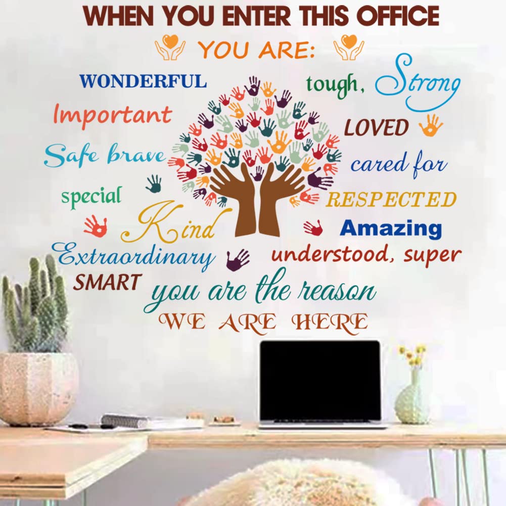 Office Wall Stickers Inspirational Quotes Decals Peel And Stick Motivational Wall Decals Colorful Motivational Lettering Office