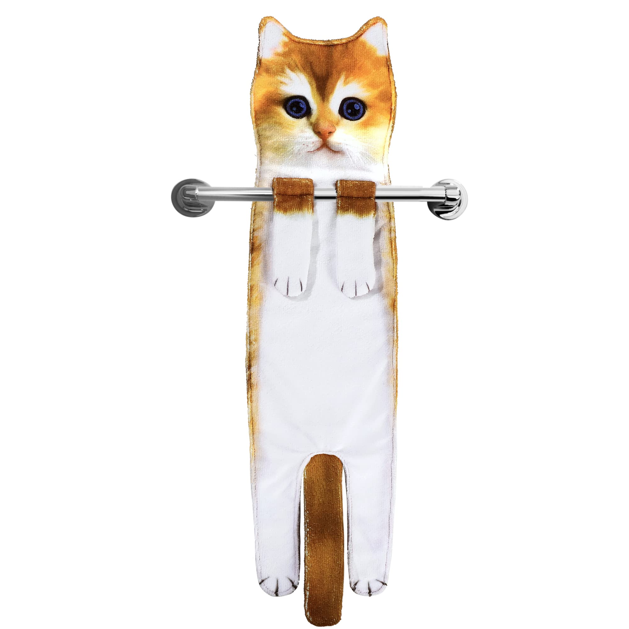 Daisyjoy Funny Cat Gifts For Women Men Boys Girls-Cute Cat Hand Towel For Bathroom Kitchen-Unique Mothers Day Valentines Day Hou
