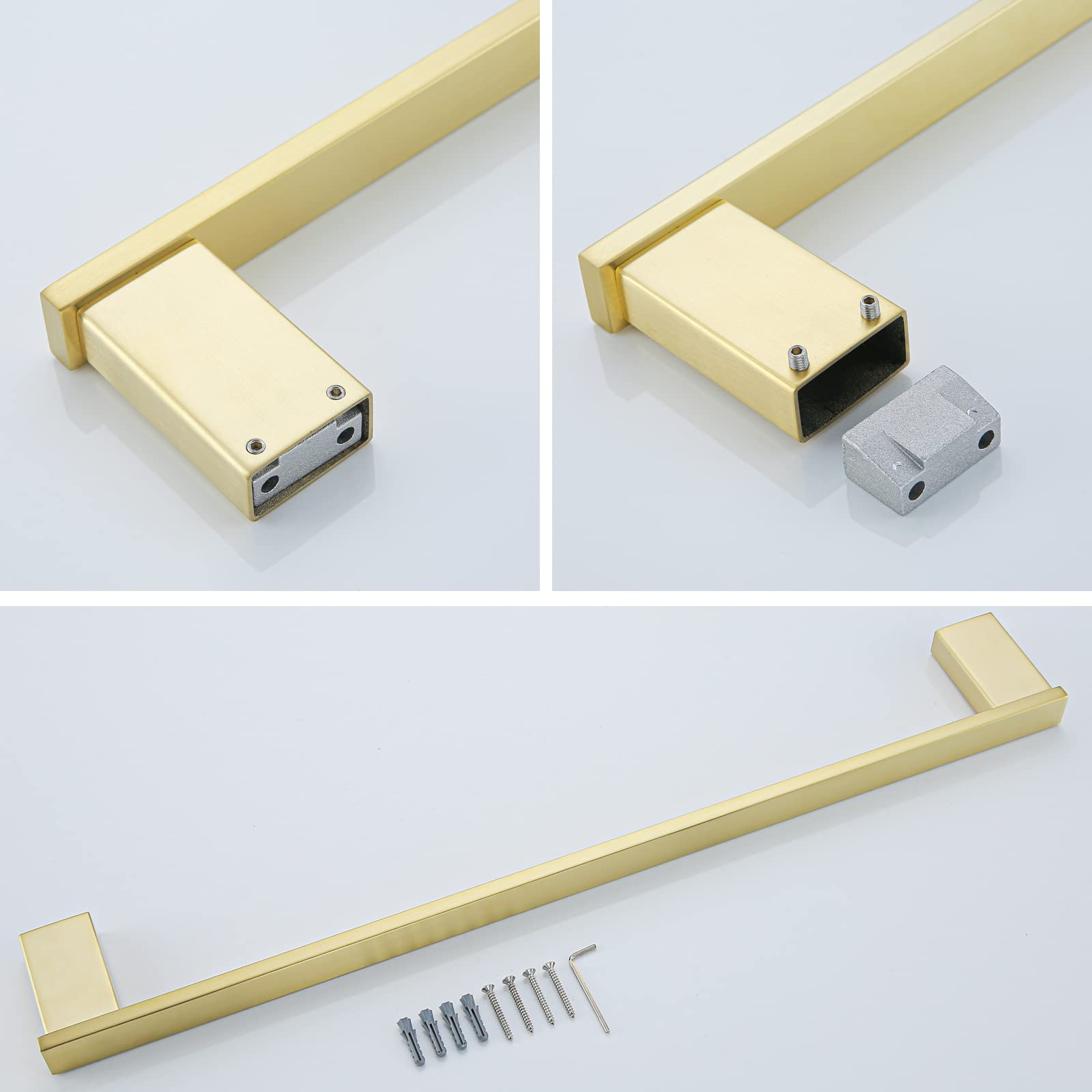 Random Brushed Gold Towel Bar Rack Holder 24 Inch Hand Towel Holder For Bathroom Kitchen Hardware Accessories Wall Mount 96009-2