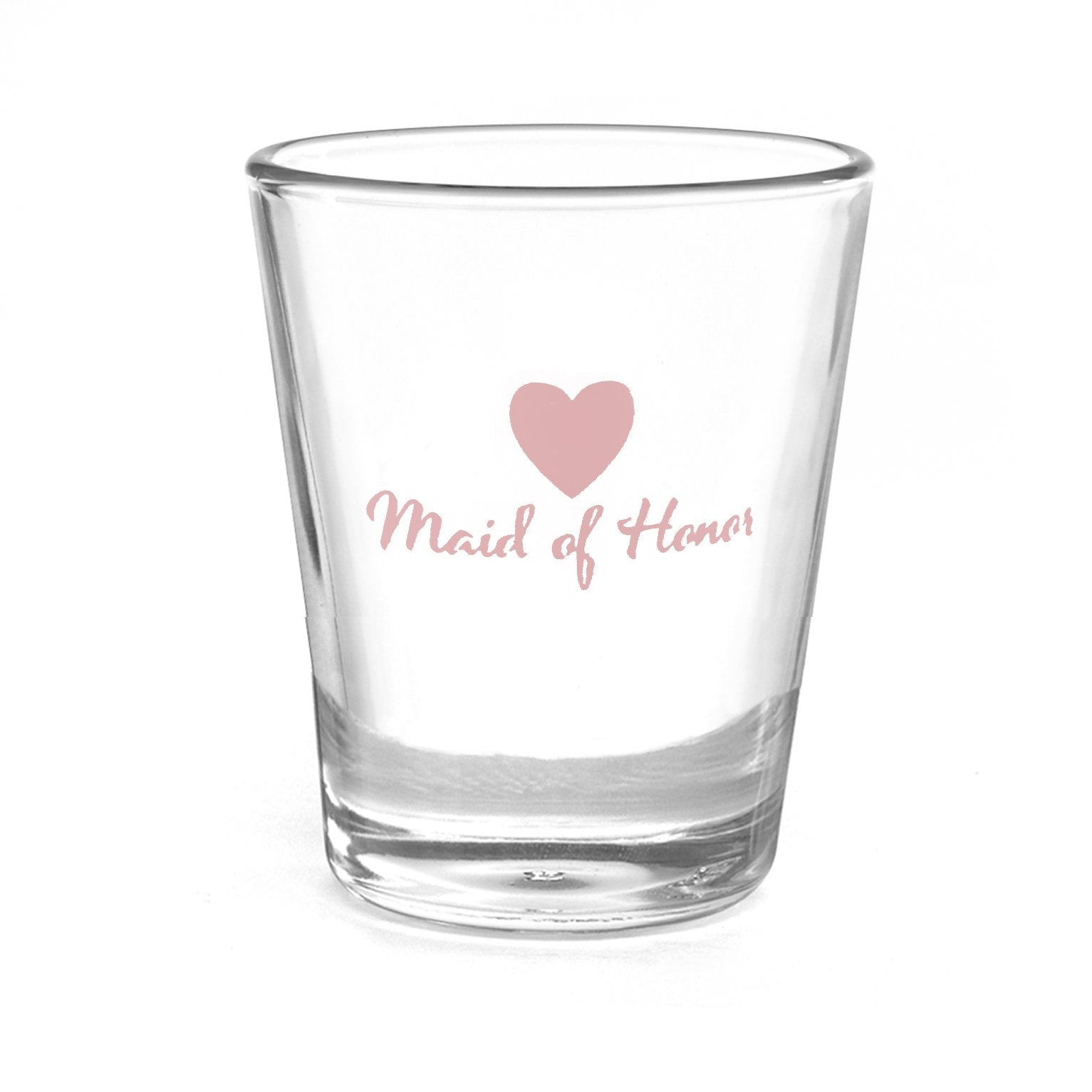 Hortense B. Hewitt Wedding Party Heart Shot Glass, Maid Of Honor