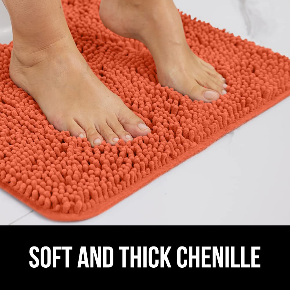 Gorilla Grip Bathroom Rug Sets, Soft Chenille 2 Piece Area Rugs Set, Toilet Base Mat And 30''X20'' Carpet, Absorbent Microfiber