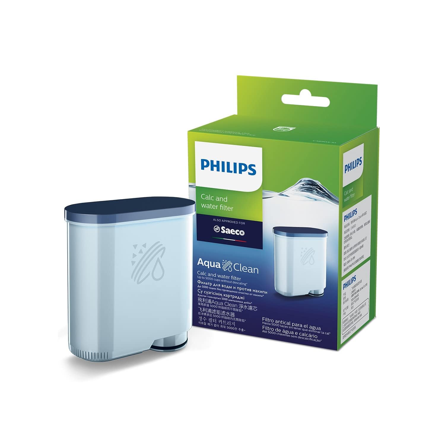 Philips Kitchen Appliances Philips Aquaclean Original Calc And Water Filter, No Descaling Up To 5,000 Cups, Reduces Formation Of