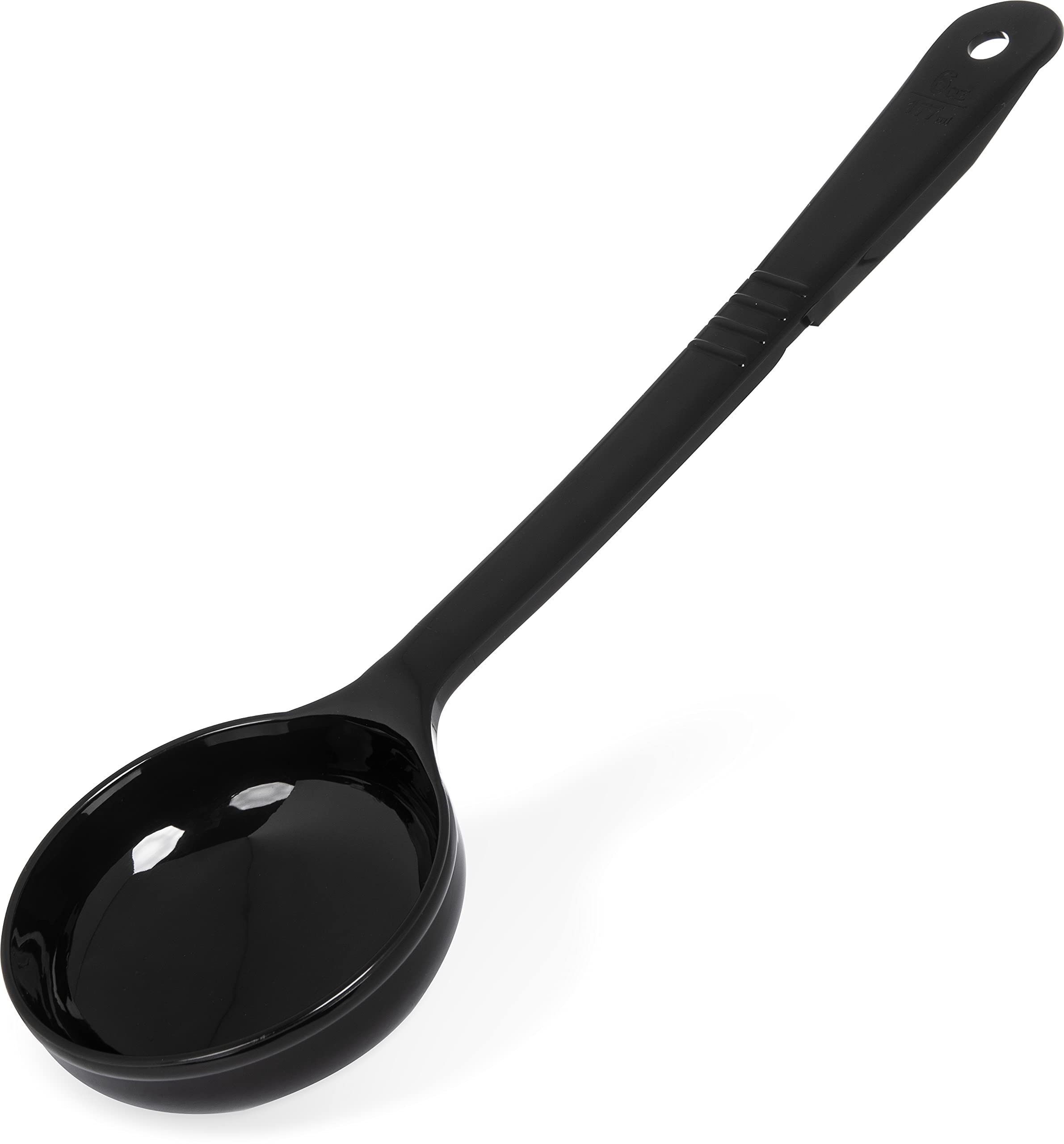Cfs 399003 Solid Long Handle Portion Control Spoon, 6 Oz, Black