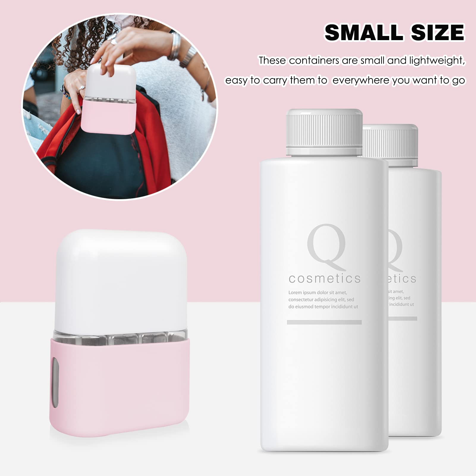 Skycase Travel Bottle Set, 4 In 1 Travel Containers Set For Toiletries,Leak-Proof Refillable Plastic Bottles With Lid,Airplane A