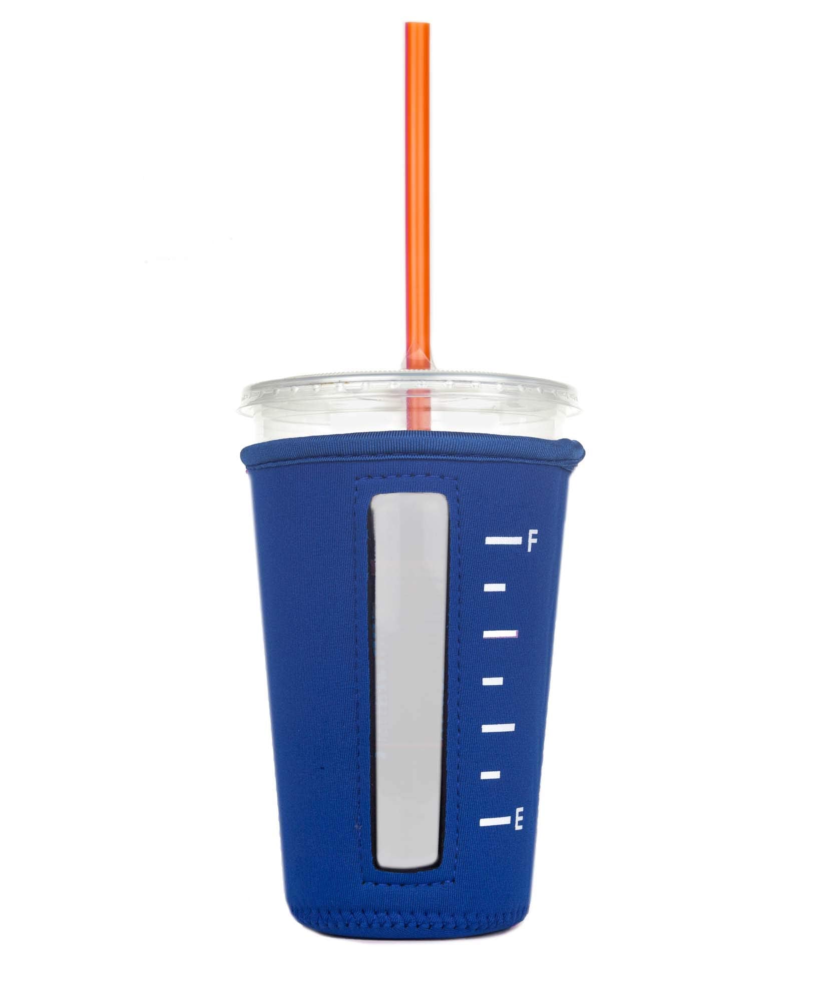 Reusable Insulator Neoprene Cup Sleeve For Iced Beverages And Coffee (Royal Blue, Medium)