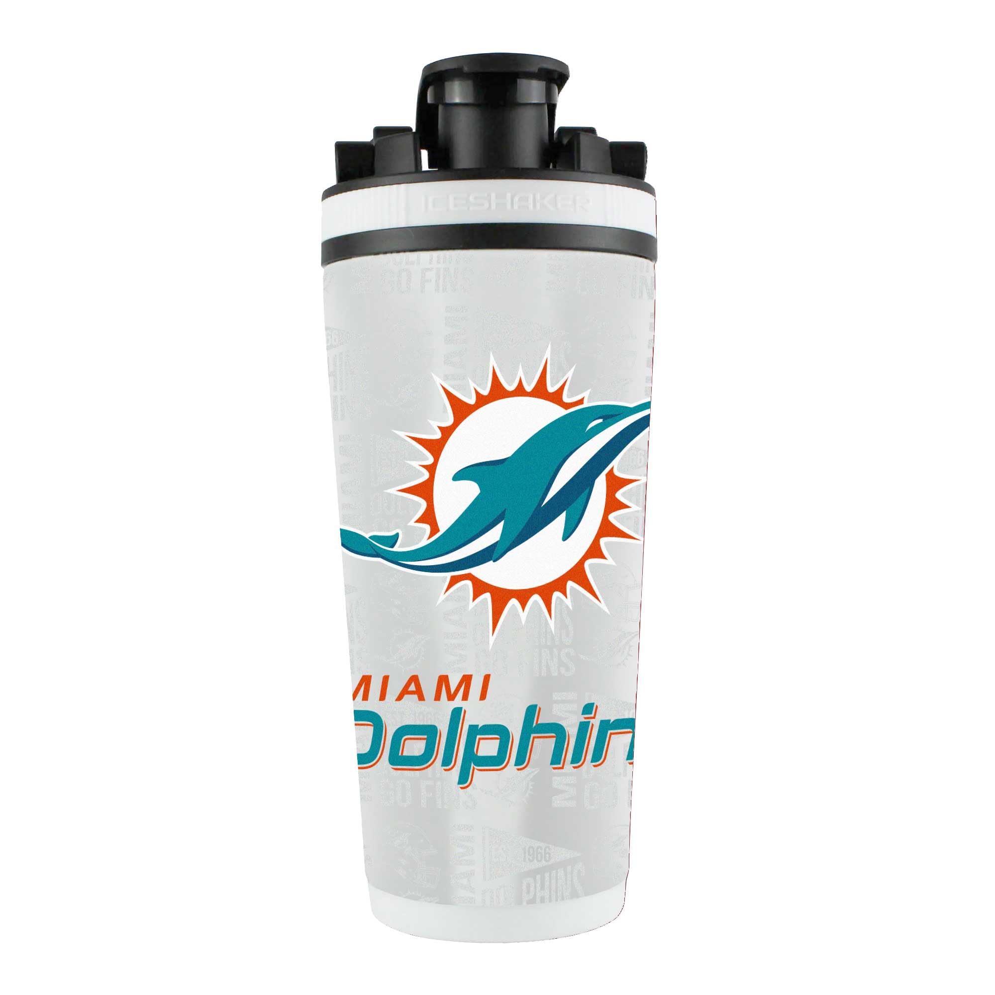Miami Dolphins Ice Shaker 26Oz Stainless Steel