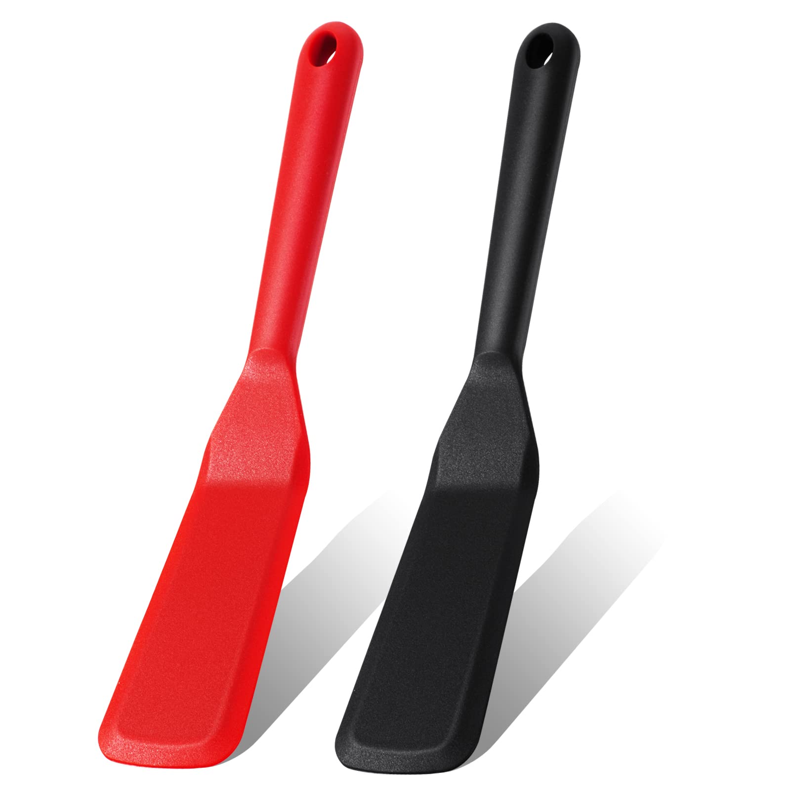 2 Pack Silicone Thin Spatula,Omelet Spatula Turner,Heat Resistant Cooking Spatula, Long Crepe Spatulas For Nonstick Cookware,Pan