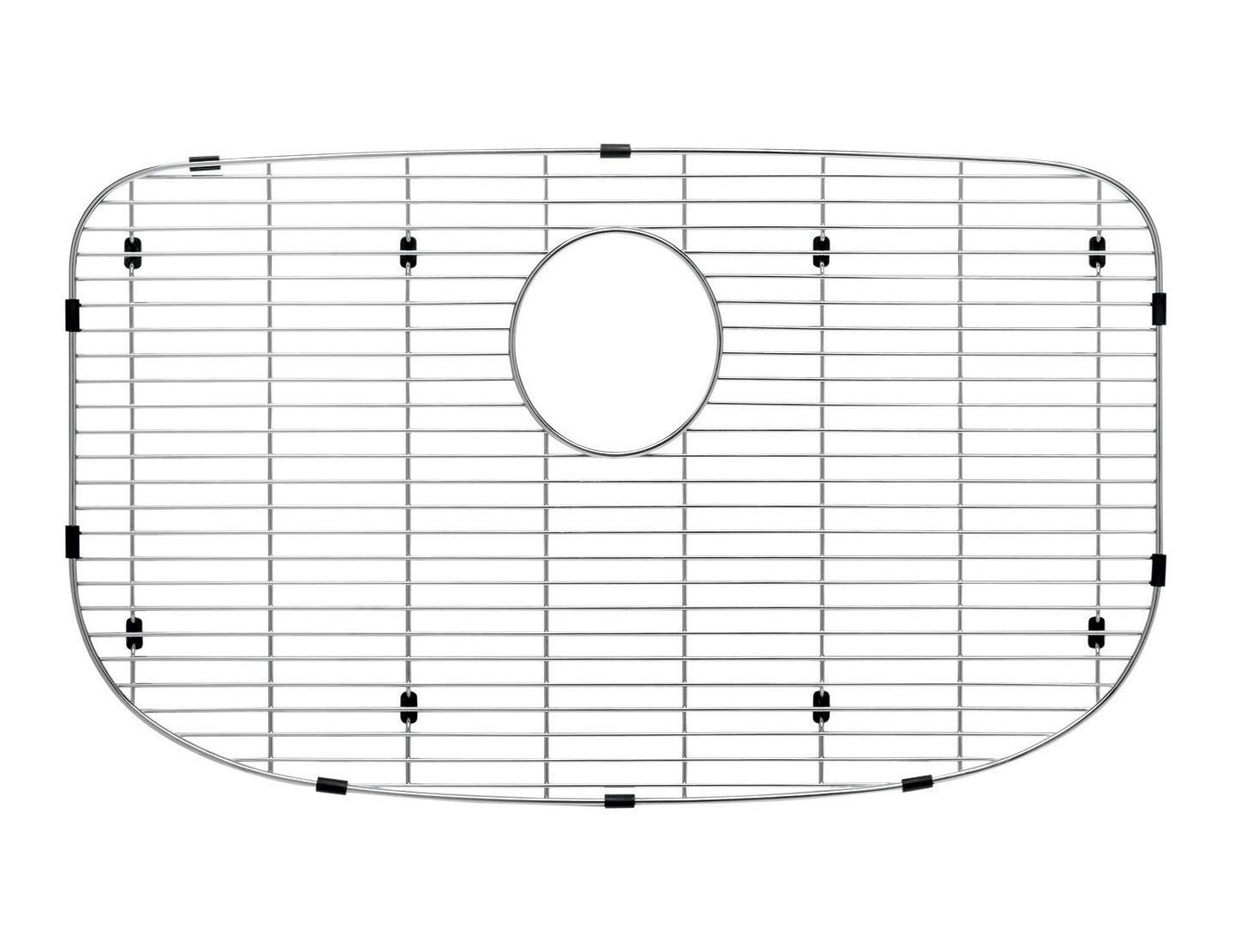 BLANCO 235913 Front Center Drain Sink Grid, 13.63 L x 13.63 W x 0.25 H, Stainless Finish
