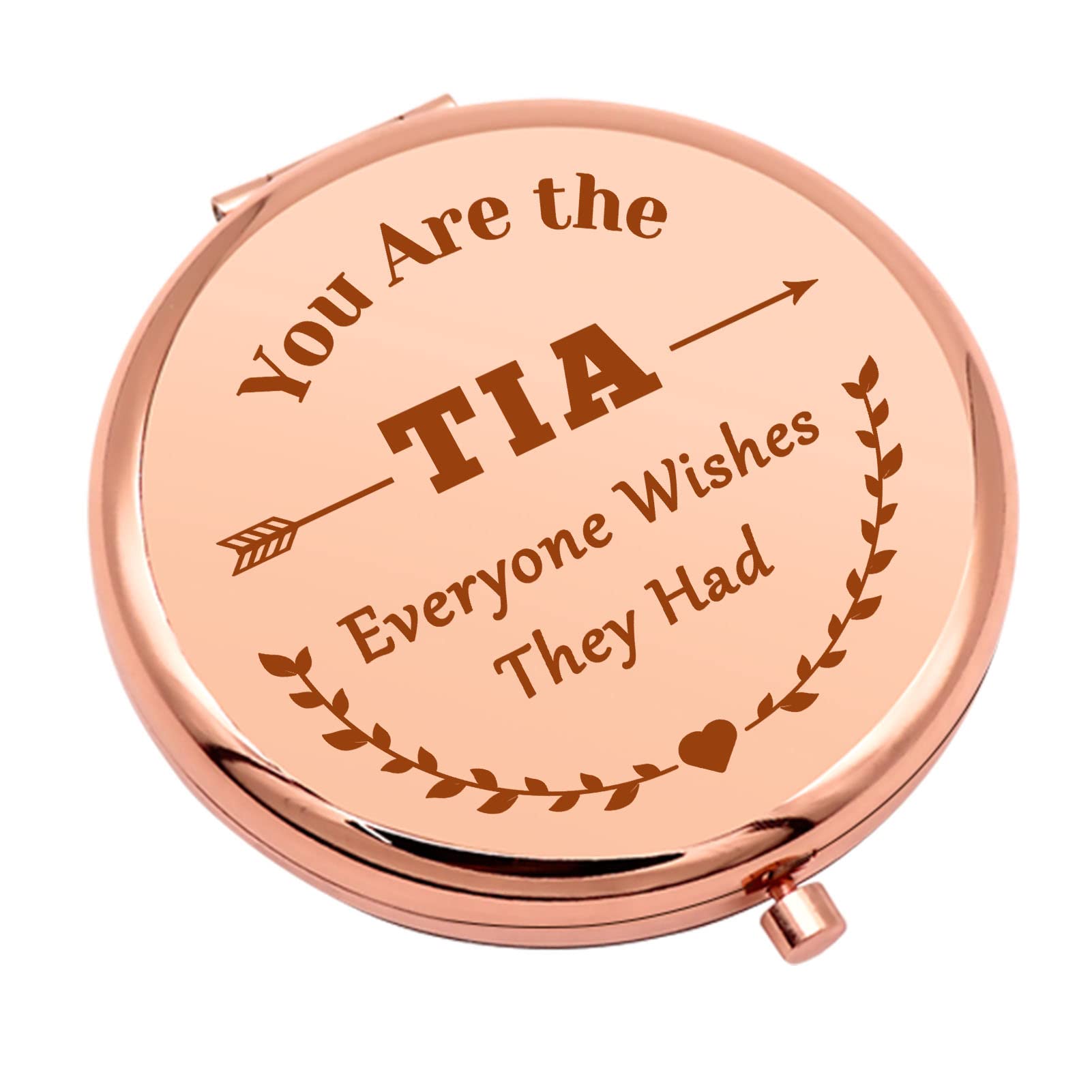 Tia Gifts From Niece Compact Makeup Mirror For Aunt Tia Auntie Best Tia Ever Gifts Birthday Gifts For Aunt Appreciation Gifts Fo