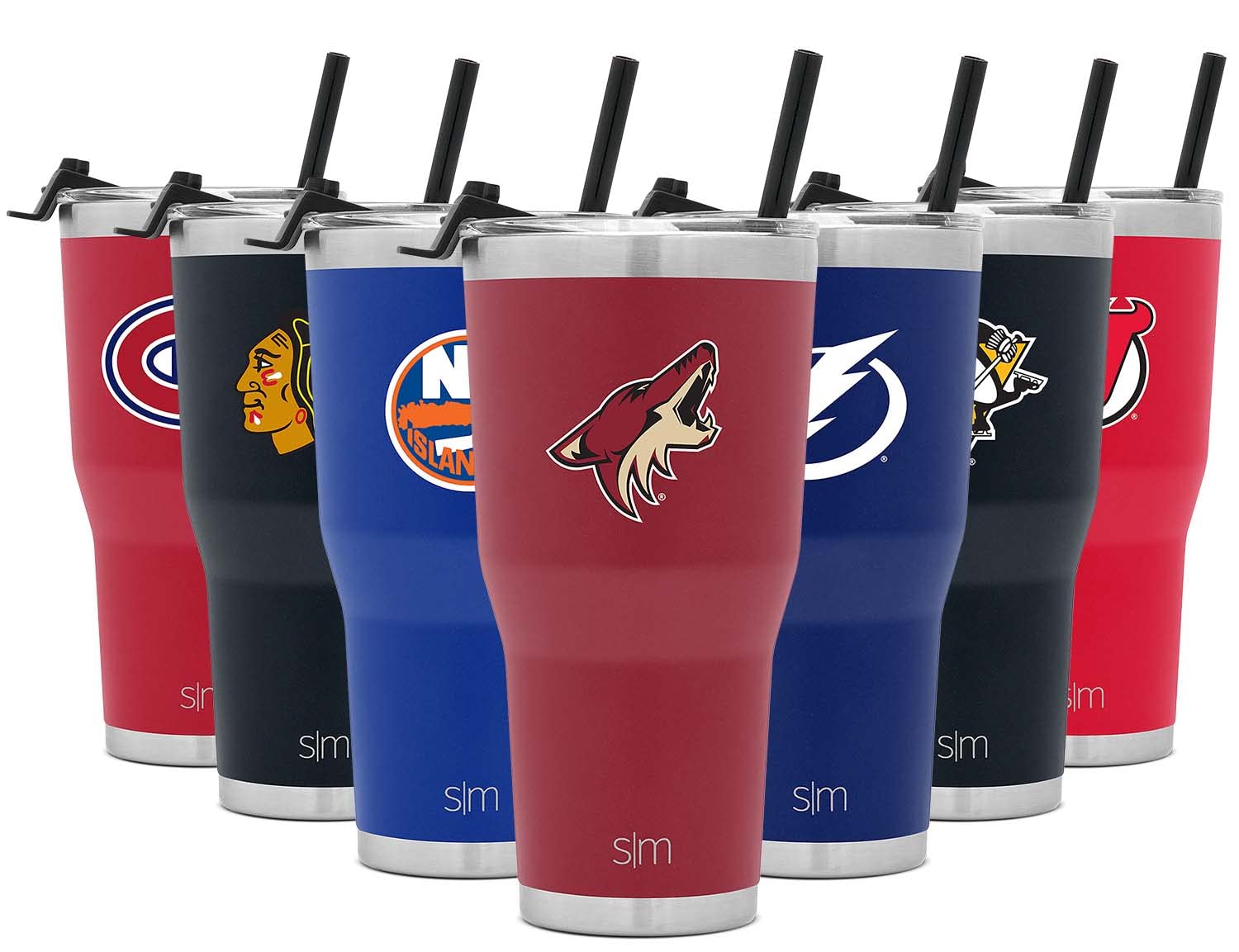 Simple Modern Officially Licensed Nhl Arizona Coyote 30Oz Cruiser Tumbler Insulated Travel Mug Cup With Flip Lid And Straw