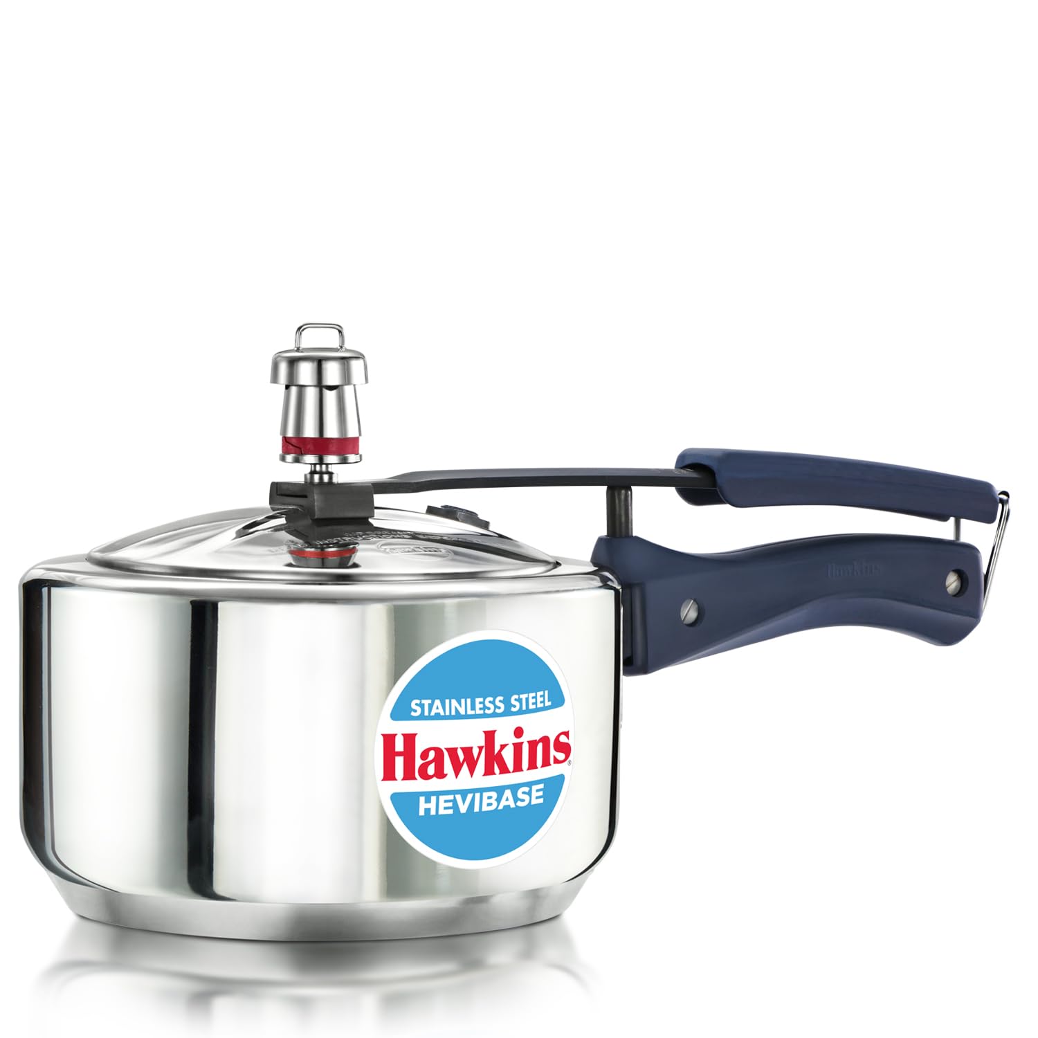 Hawkins 2 Litre Pressure Cooker | Stainless Steel | Hevibase | Straight Body | Induction Compatible | Ideal For 2-3 Persons | Si