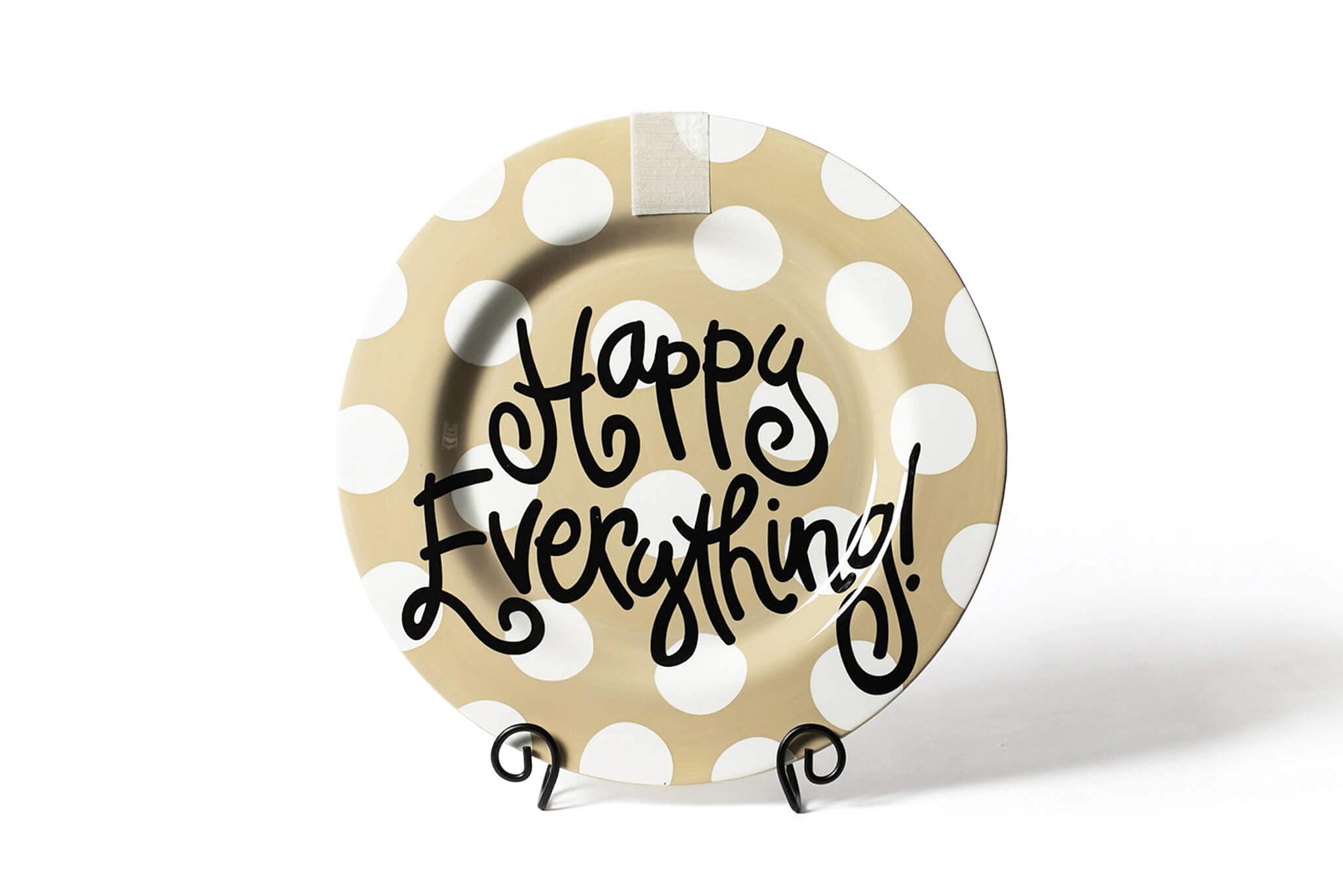 Happy Everything Neutral Dot Big Round Platter