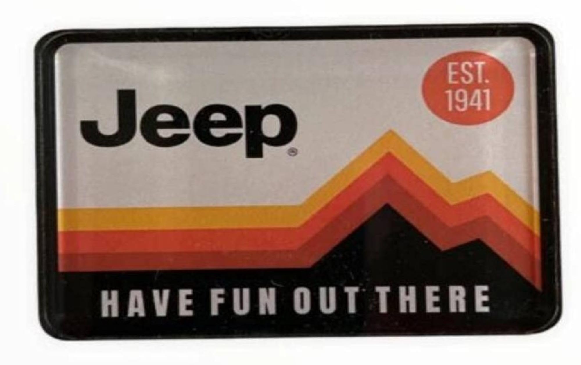 Jeep Have Fun Out There Acrylic Magnet (2.75 X 2 Inches)