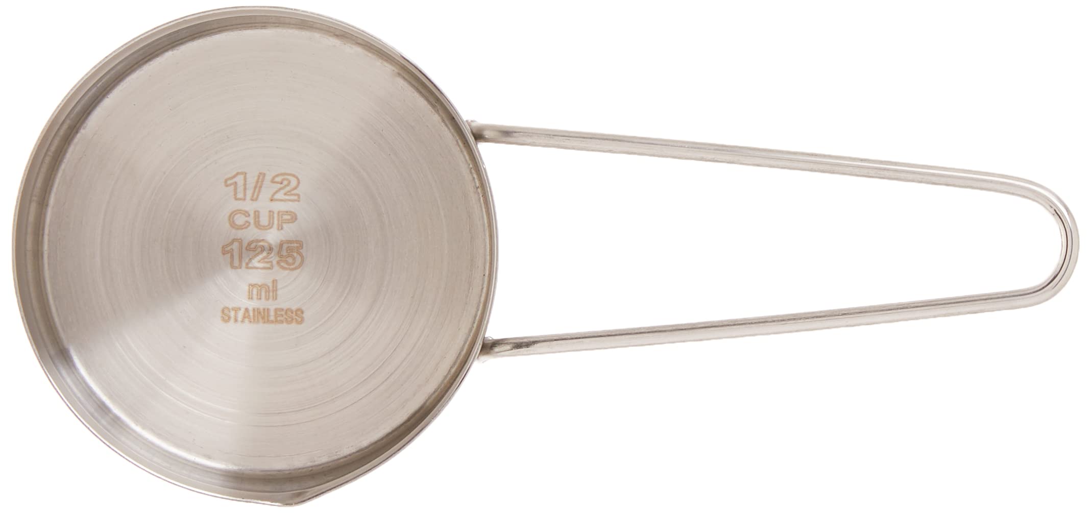 American Metalcraft, Inc. 1/2 Stainless Steel Measuring Cup, 1/2-Cup, Silver