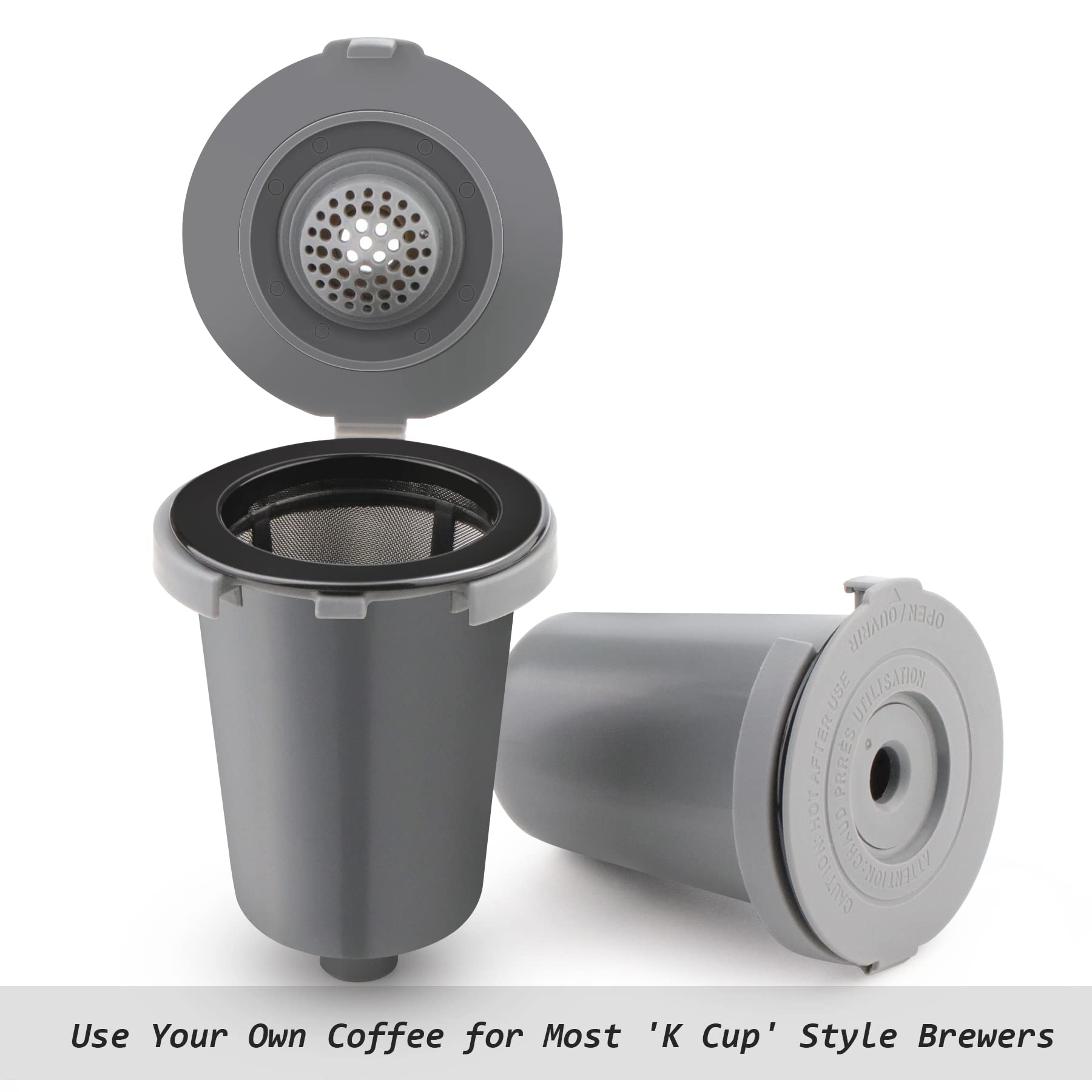 Reusable Filter Cup For Cuisinart, Gray (2 Pack)
