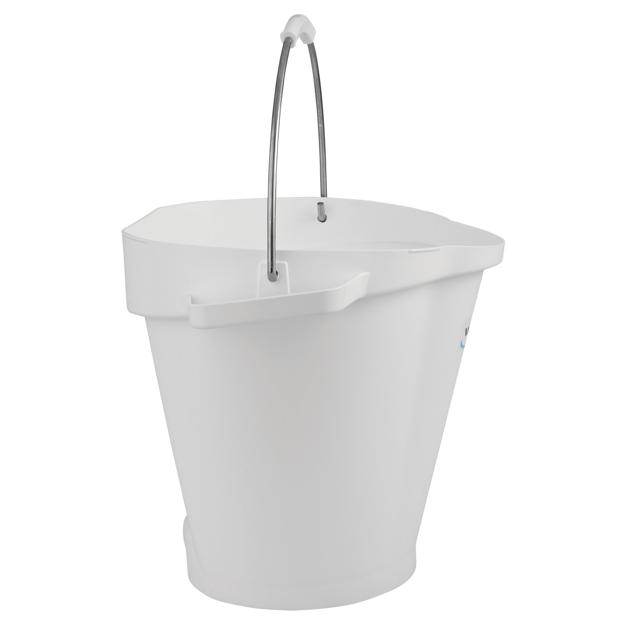 Vikan Pail,5 Gal,Pp/Ss,White, One Size, Multi