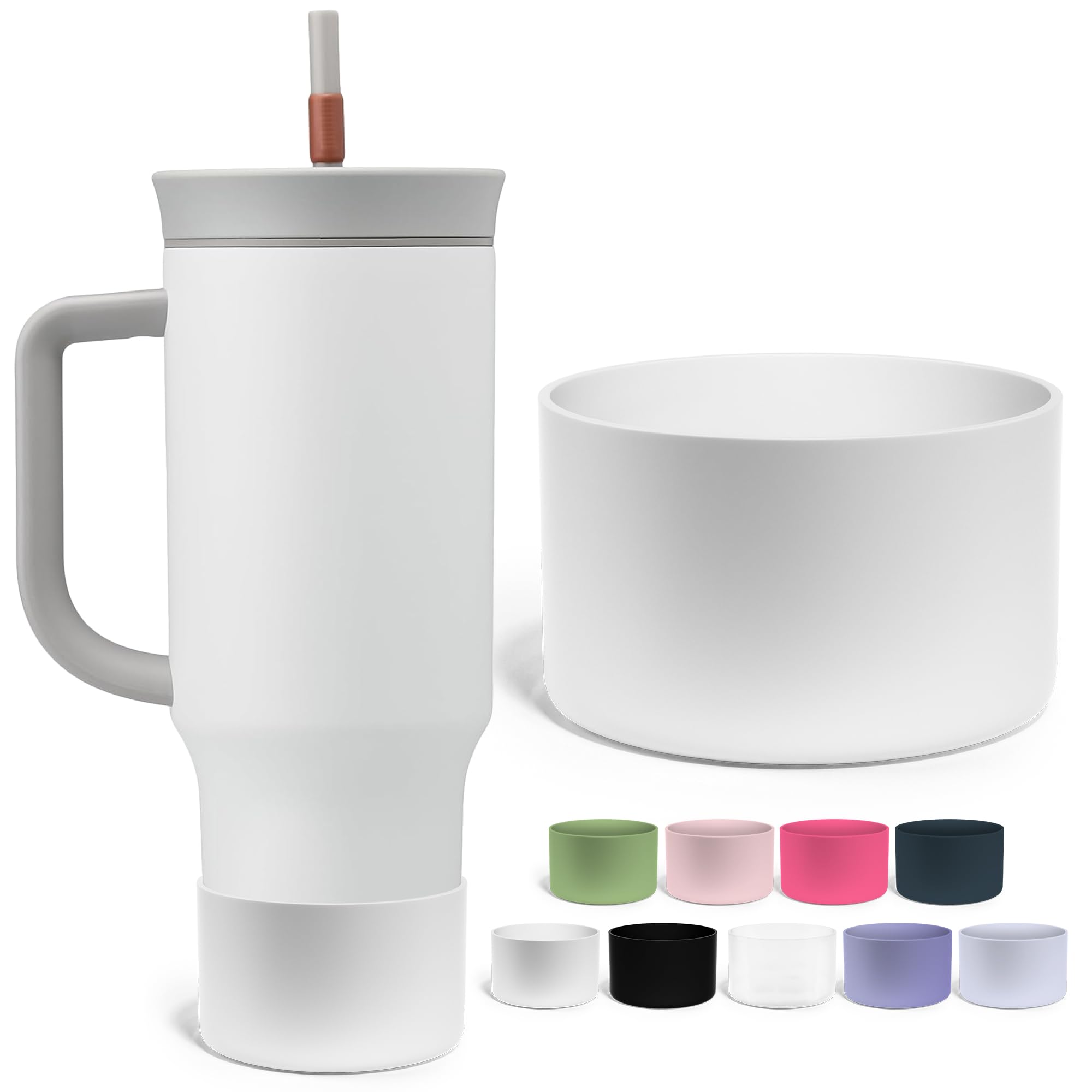 Jmoe USA Silicone Sleeve for Owala 40oz Tumbler | Fits Handle Tumbler Only | Anti-Slip Boot | Protects Against Dents & Scratches