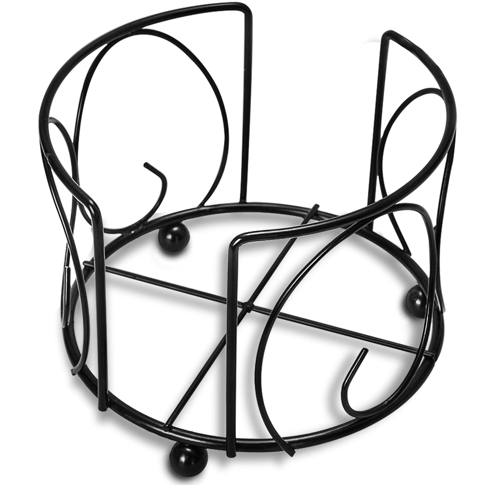 Wood Drink Coasters With Metal Holder, Goh Dodd 4 Inch 6 Pieces Wooden Coasters Cup Coaster Set For Bar Kitchen Home Apartment,