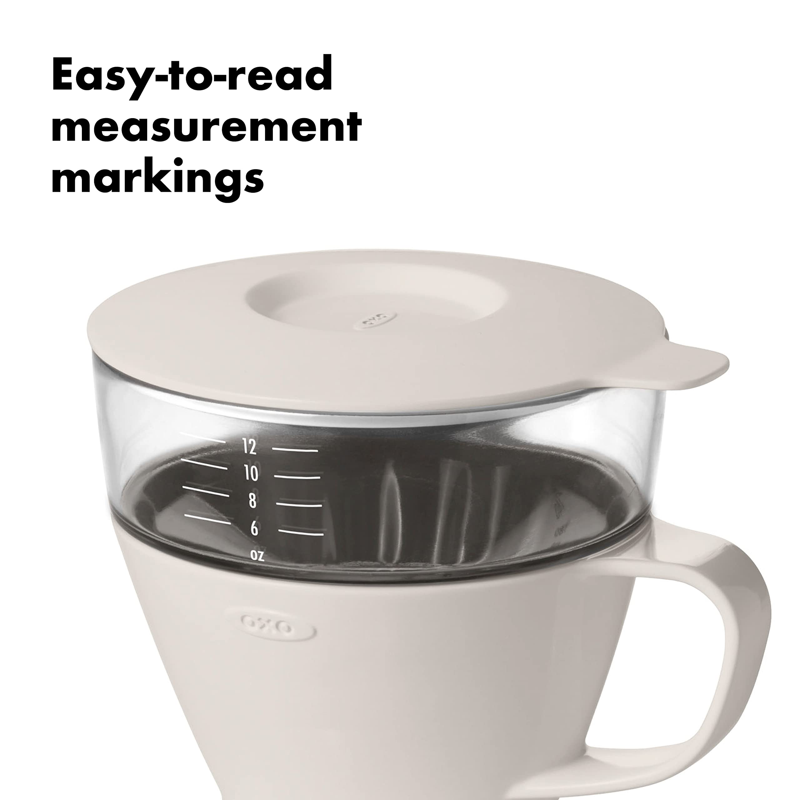 Oxo Brew Single Serve Pour-Over Coffee Maker, 12 Ounces, White