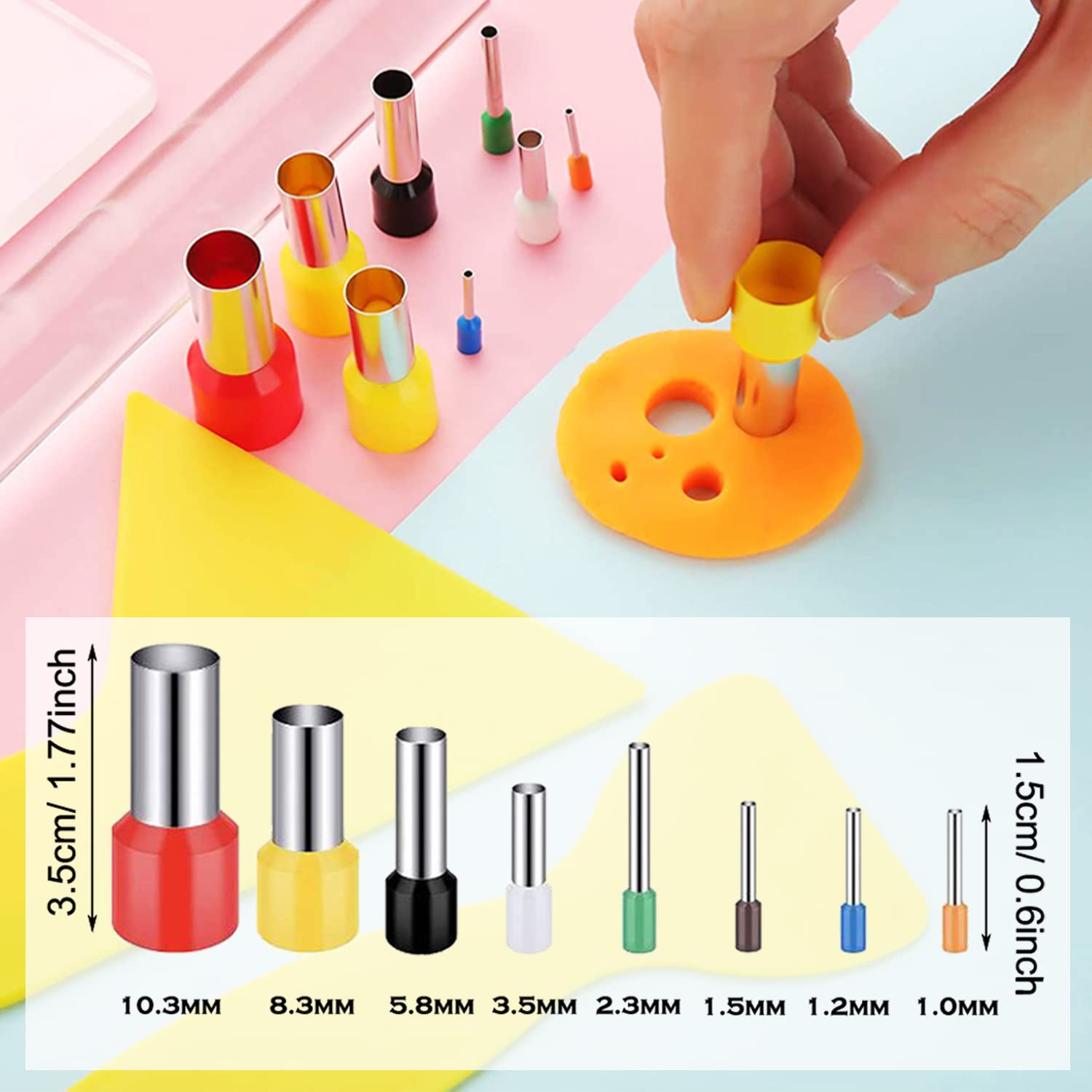 Yayatty Clay Texture Roller, 3 Pcs Pottery Clay Rolling Rollers For Clay With Silicone Pad, Polymer Clay Cutters, Polymer Clay T