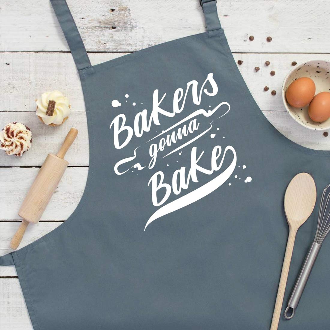Funny Baking Aprons For Women Men, Cute Baking Gifts For Bakers, Kitchen Cooking Apron With 2 Pockets, Birthday Housewarming Mot