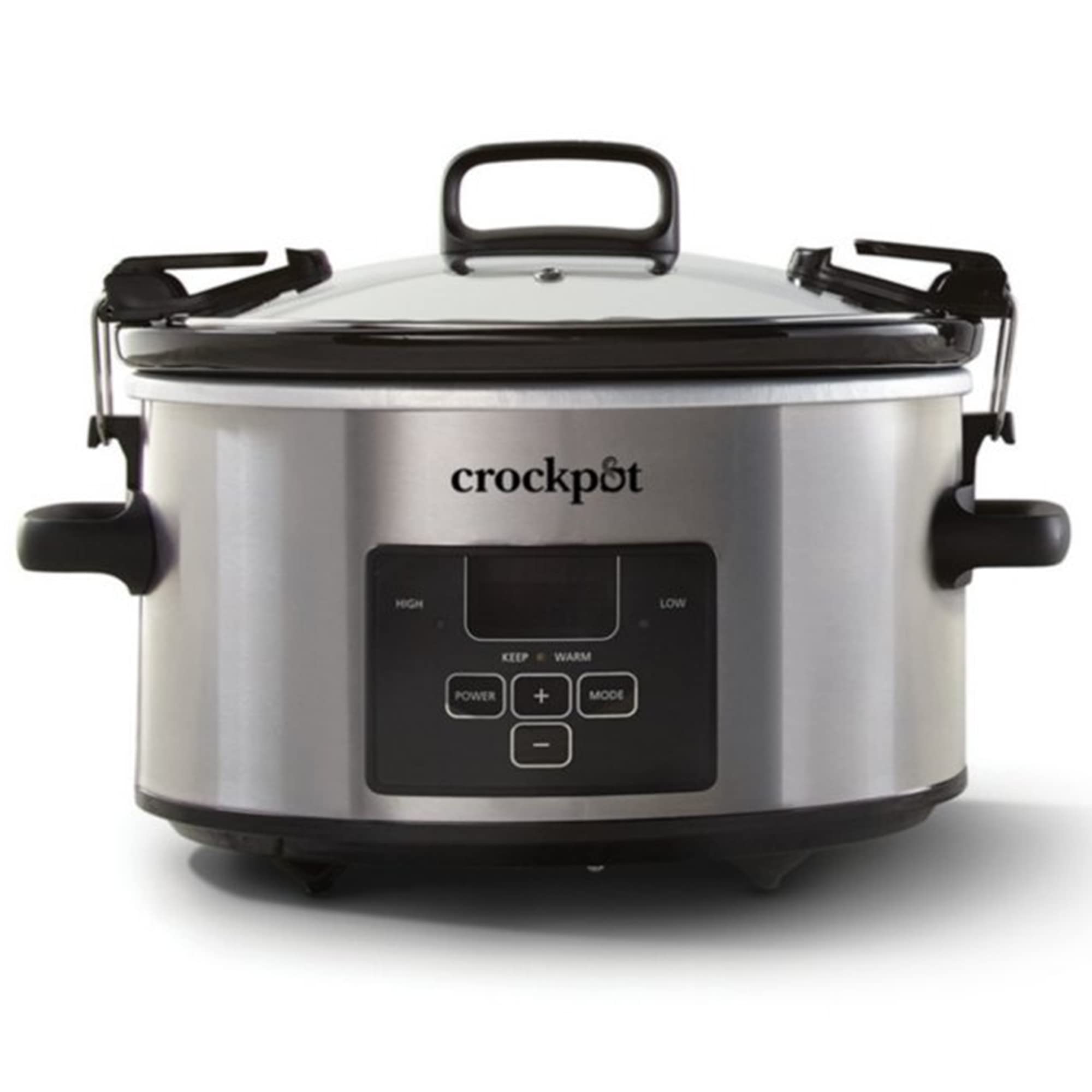 Crock-Pot 4 Quart Travel Proof Cook And Carry Programmable Slow Cooker With Locking Lid, Convenient Handles, And Digital Display