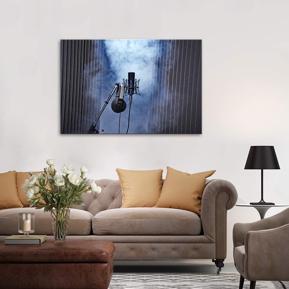 Signwin Canvas Wall Art Musical Elements Canvas Prints Home Artwork Decoration For Living Room,Bedroom,Music Room - 12X18 Inches
