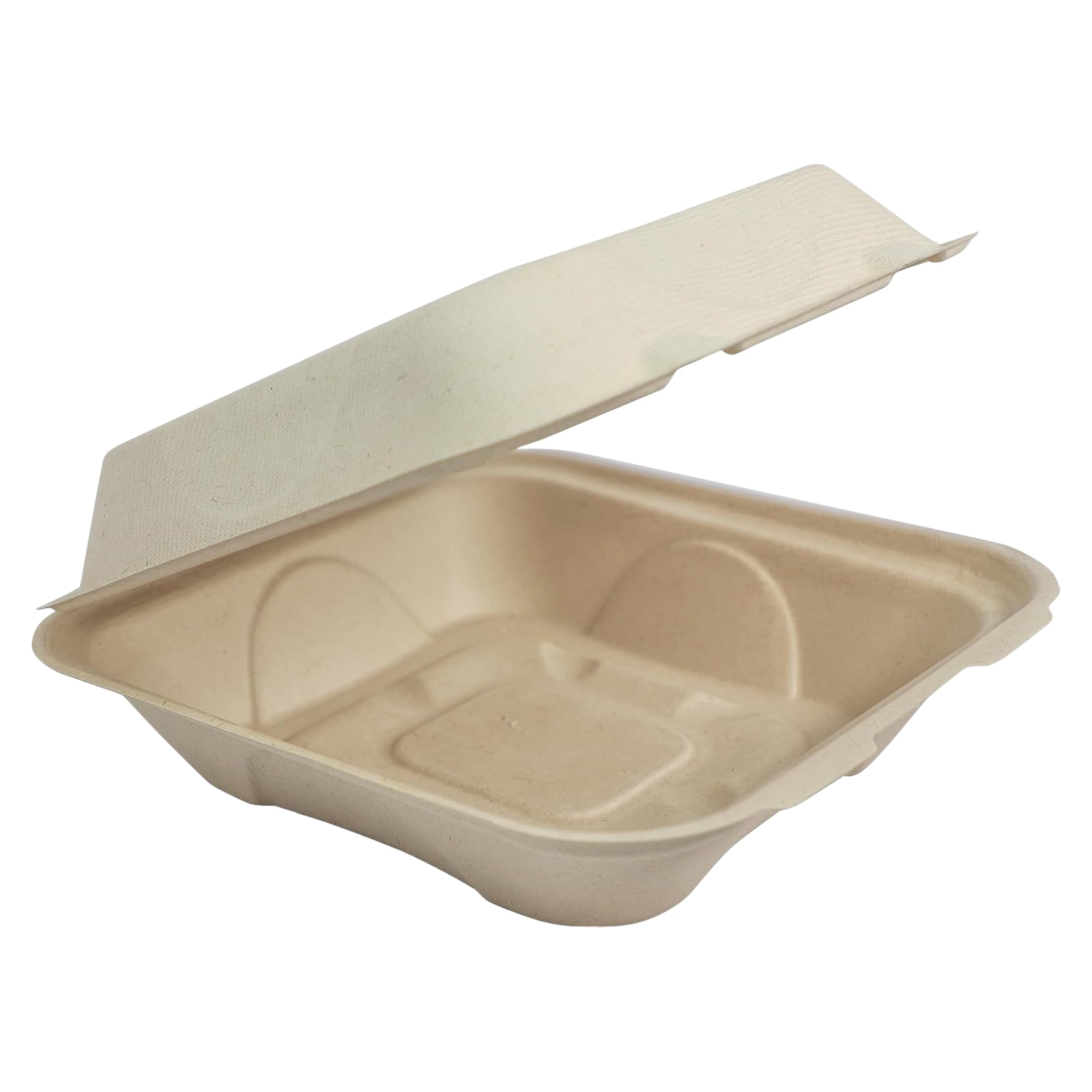 World Centric Compostable Clamshell Containers, 8x8x3 (Pack of 100)