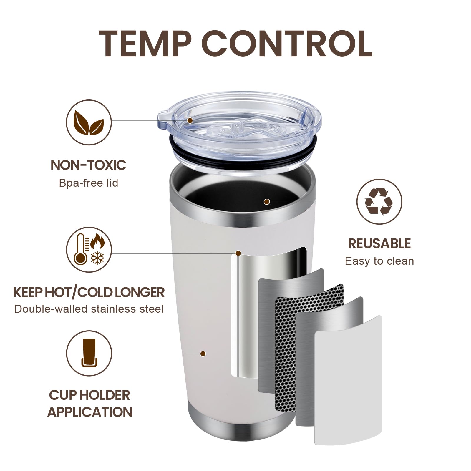 Meway 20Oz Tumbler Cup Double Wall Vacuum Insulated Travel Mug Bulk, Stainless Steel Tumblers With Lid And Straw, Durable Powder